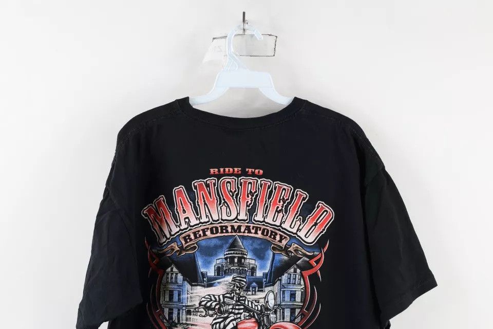 Vintage Vintage Y2K Mansfield Bike Week Skeleton Motorcycle T-Shirt Size US XL / EU 56 / 4 - 12 Thumbnail