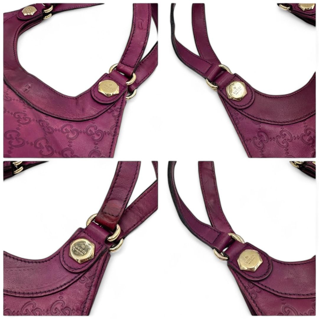 Gucci Gucci - shoulder bag purple bodeaux GG pattern patent Size ONE SIZE - 12 Thumbnail