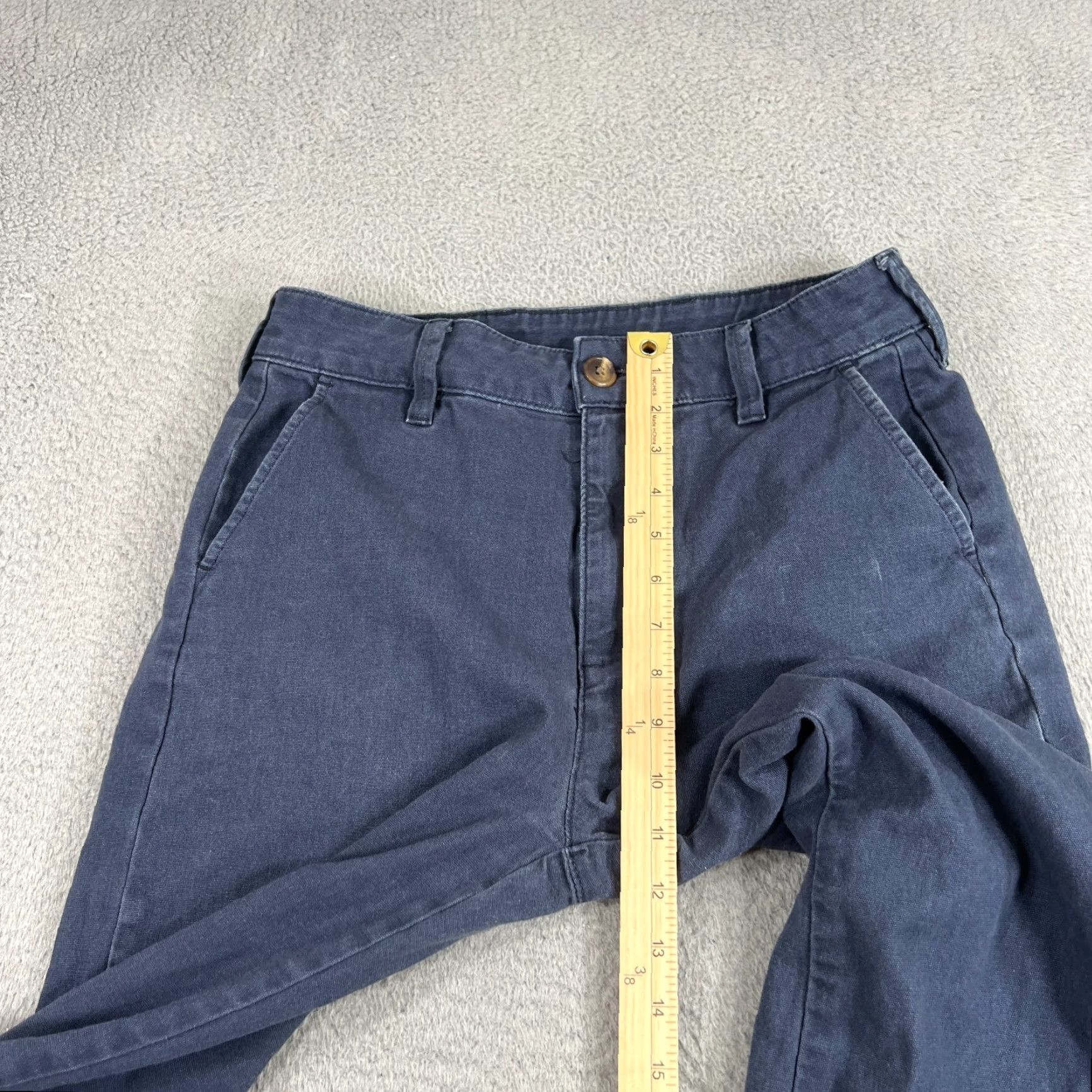 Vintage American Giant Pants Womens 8 Blue Stretch Knit Straight Casual Style Dress Pants Womens 8 Blue Stretch Knit Straight Pockets Size 30" / US 8 / IT 44 - 4 Thumbnail