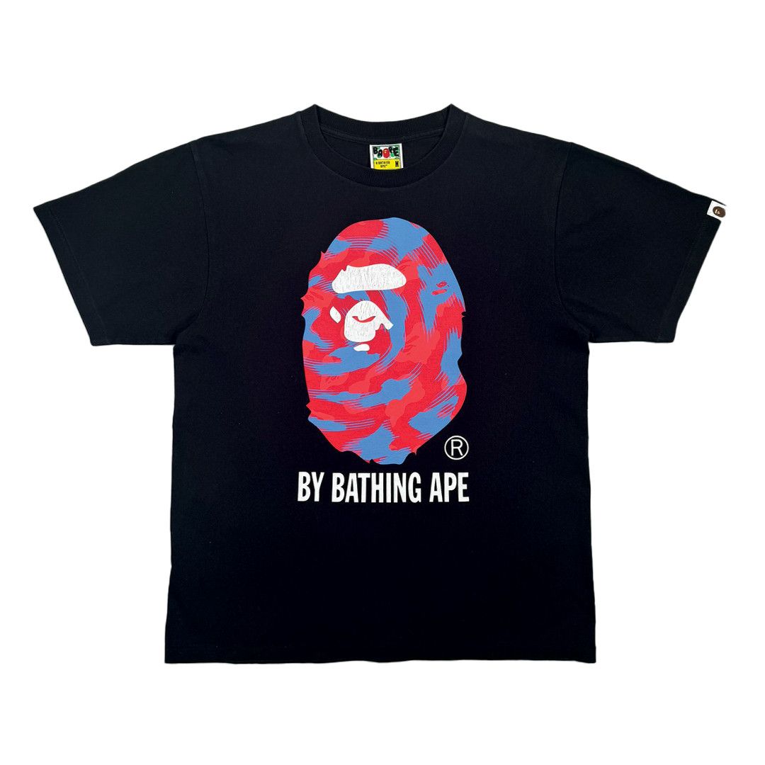 Bape Bape - Red/Blue Camo Big Head Tee - Black - M Size US M / EU 48-50 / 2 - 1 Thumbnail