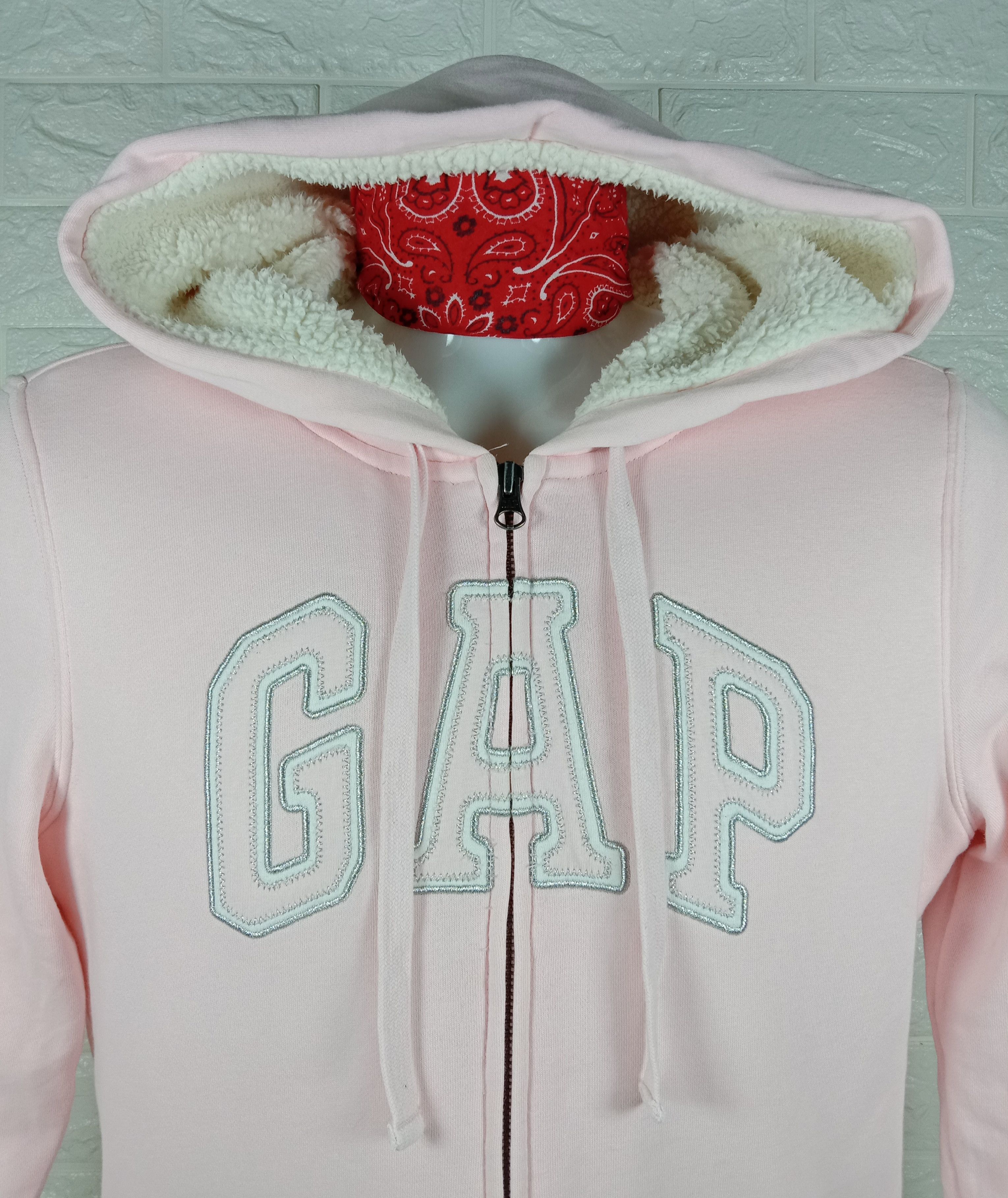 Gap Vintage Gap Light Pink Hoodie Zipper Sweatshirt Size S / US 4 / IT 40 - 5 Thumbnail