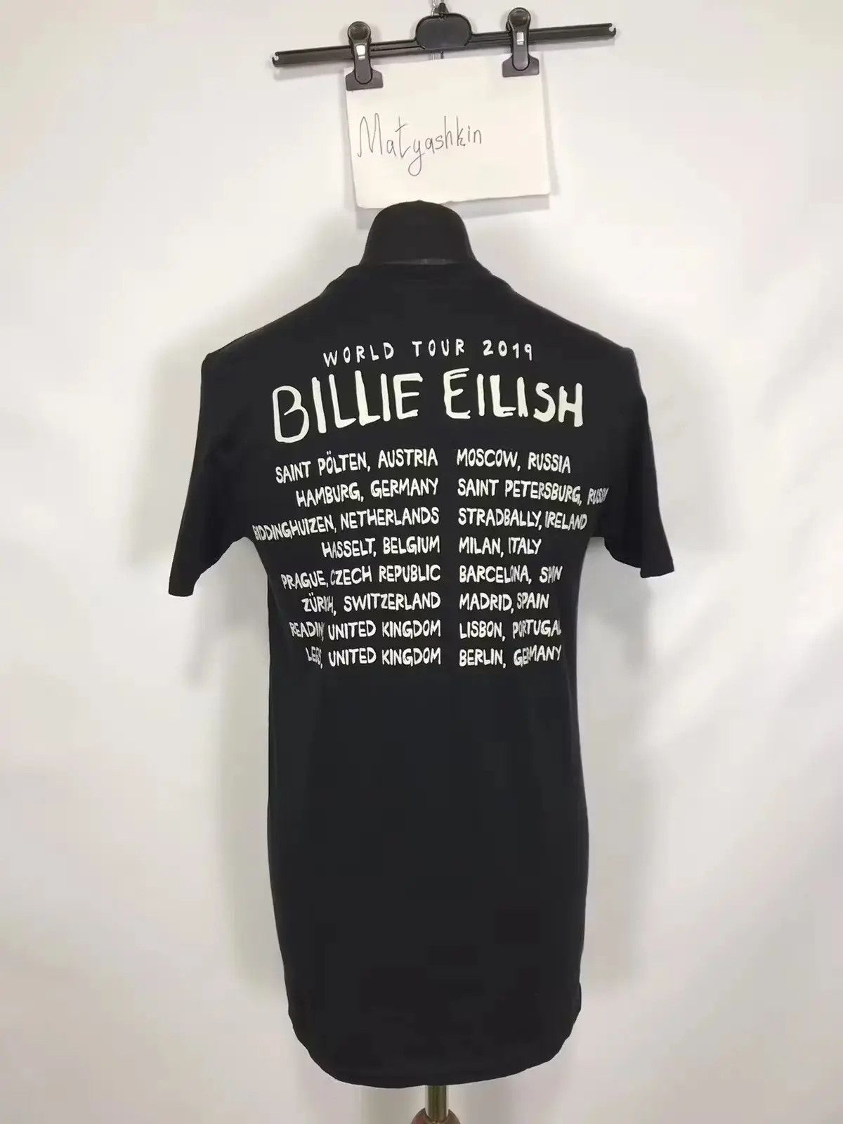 Band Tees × Billie Eilish Billie Eilish tour tee 2019 Size US M / EU 48-50 / 2 - 2 Thumbnail