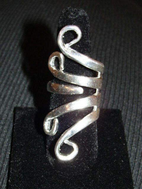 Handmade Sterling Silver Plated Brass Figural Fork Ring Size ONE SIZE - 2 Thumbnail