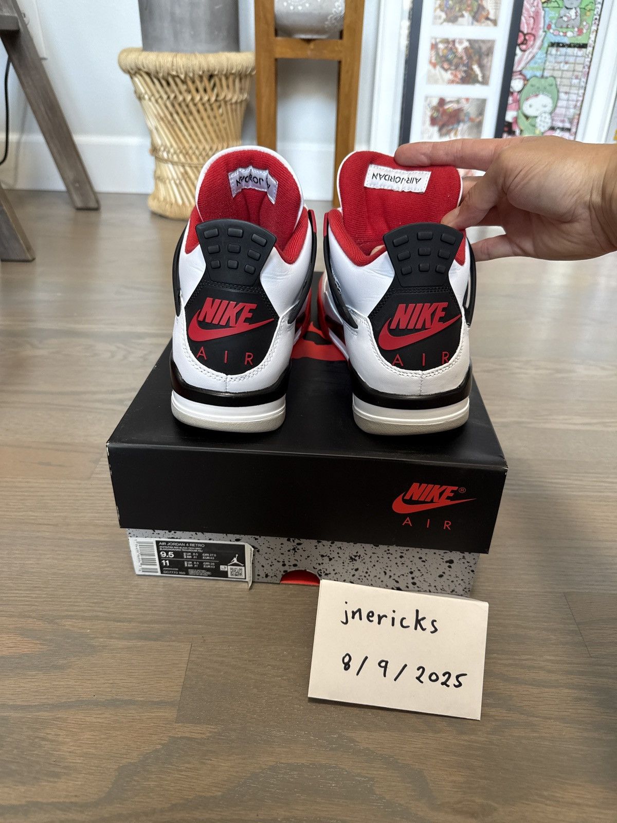 Jordan Brand Jordan 4 Retro Fire Red (2020) Size US 9.5 / EU 42-43 - 6 Thumbnail