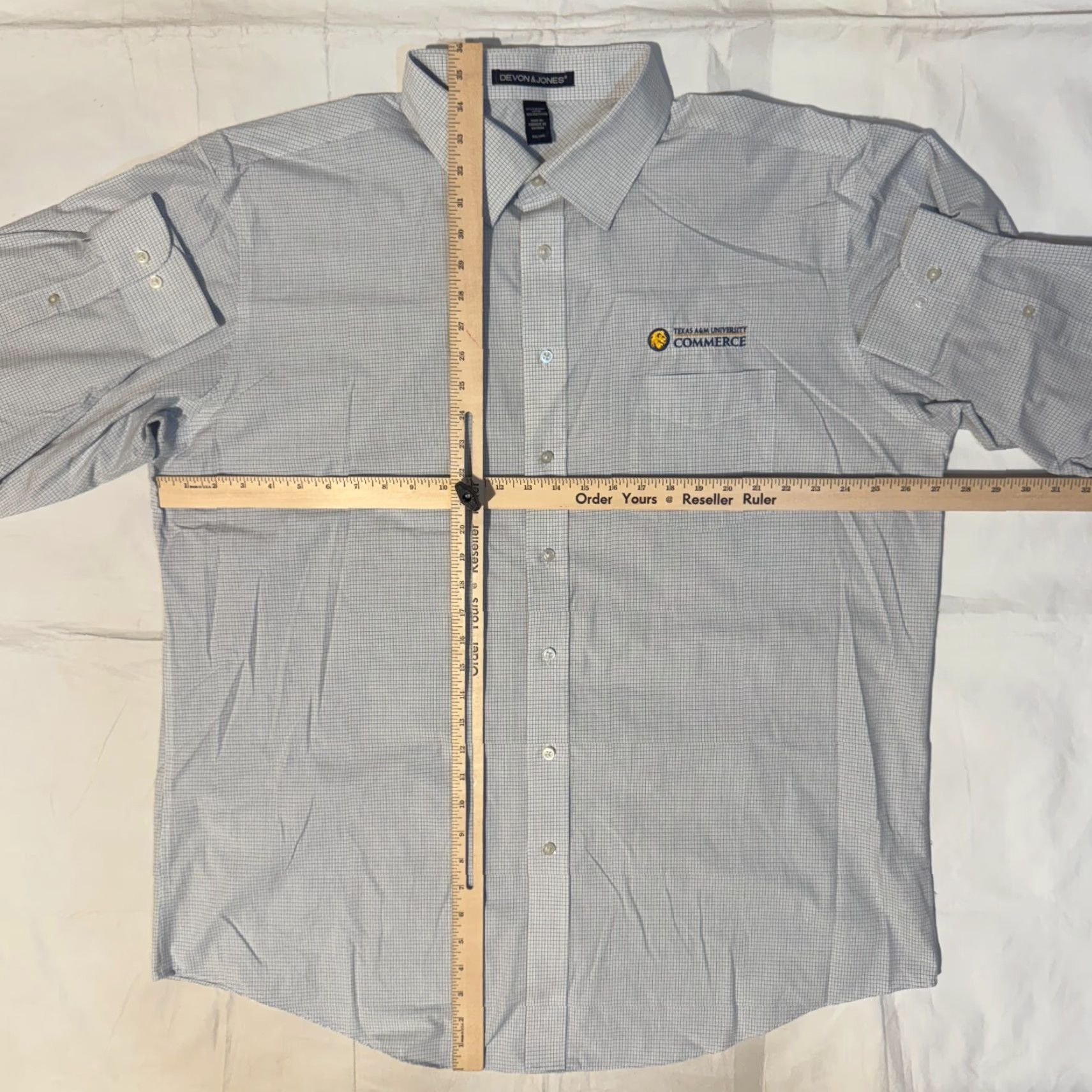 Vintage Devon & Jones Texas A&M Commerce University Long Sleeve Button Up Shirt 3XL Size US XXL / EU 58 / 5 - 5 Thumbnail