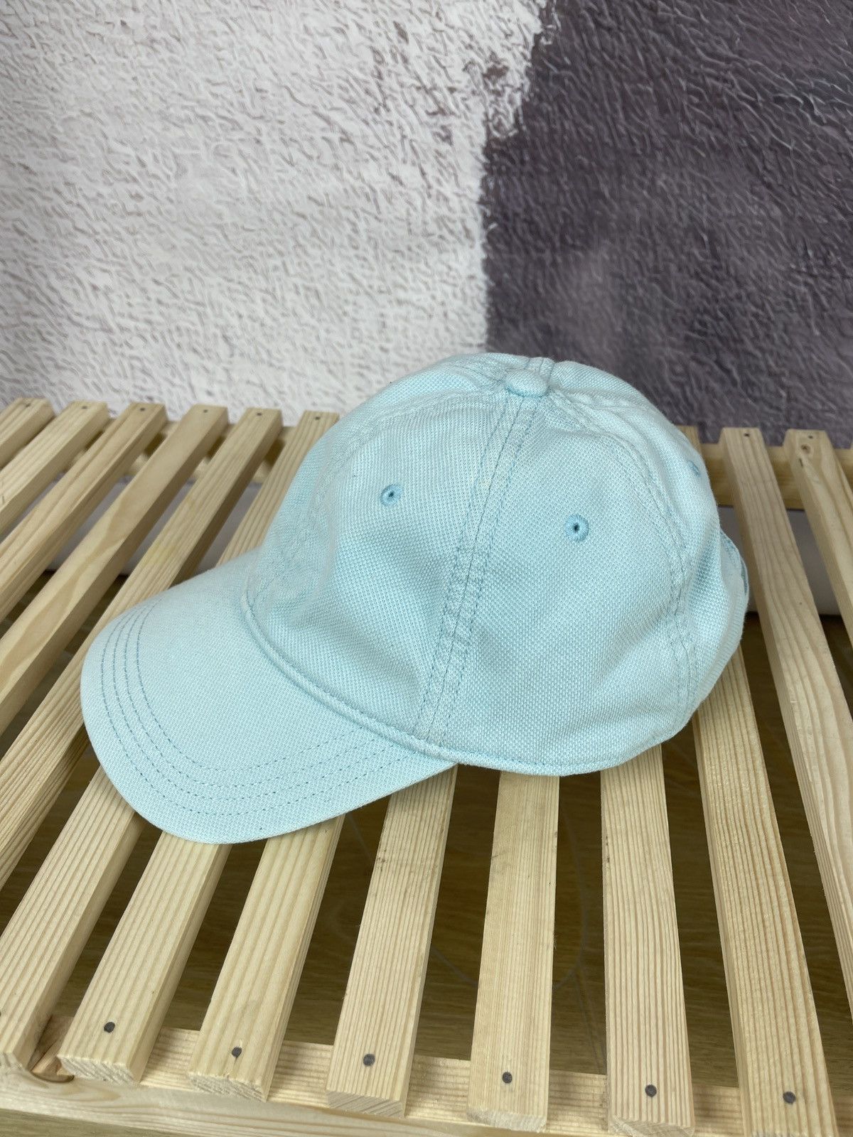 Lacoste Unisex Vintage Lacoste 5 Panel Cap Blue Size L Adjustable Size ONE SIZE - 6 Thumbnail