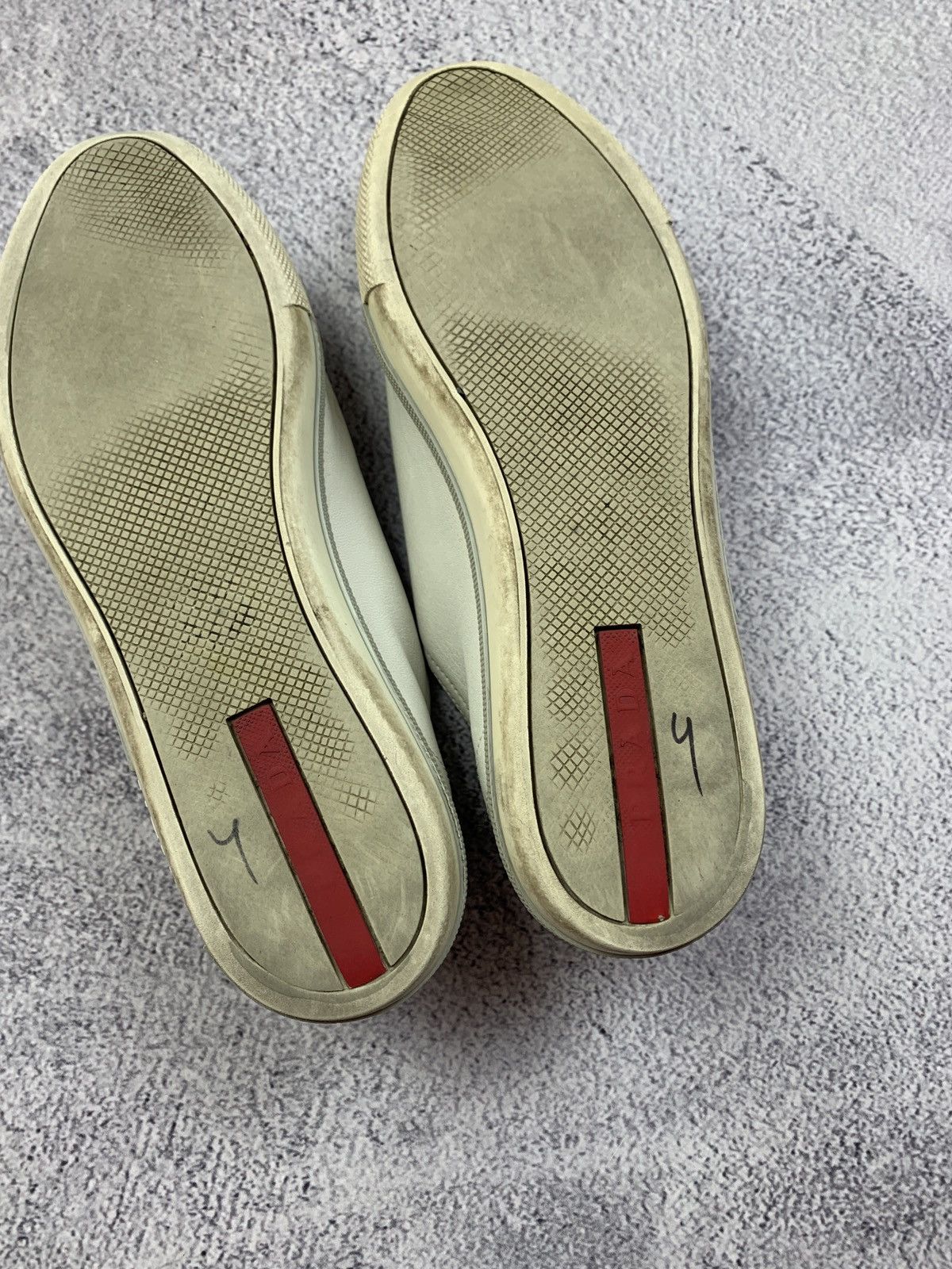 Prada Prada White Leather Sneakers Women Size 37 Size US 6.5 / IT 36.5 - 15 Thumbnail