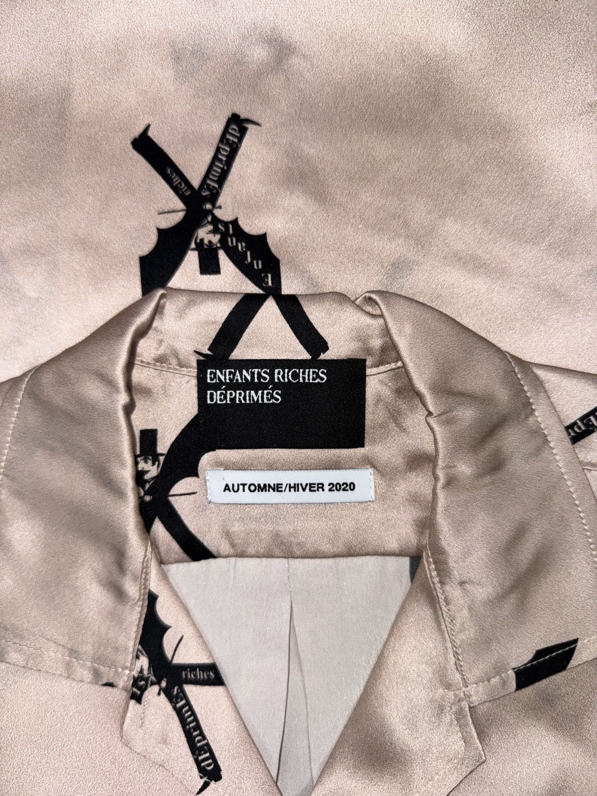 Enfants Riches Deprimes NOUVEAU LOGO CHEMISE CAMP COLLAR SILK SHIRT Size US M / EU 48-50 / 2 - 4 Thumbnail