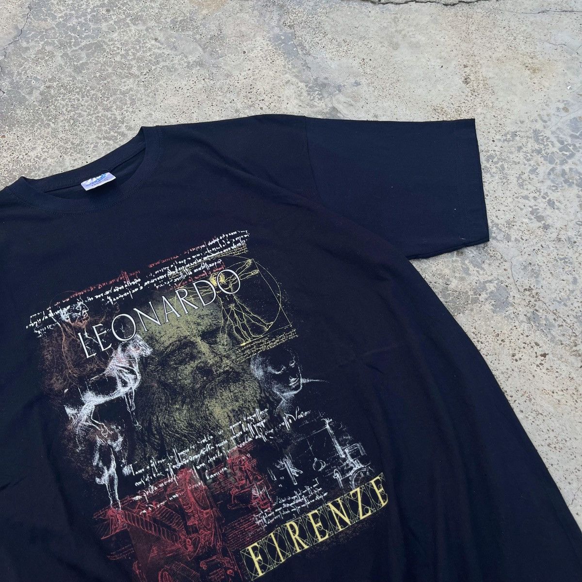Arts & Science Leonardo Da Vinci 90s Art Nice Print Out Design Tee Rare Size US L / EU 52-54 / 3 - 2 Thumbnail