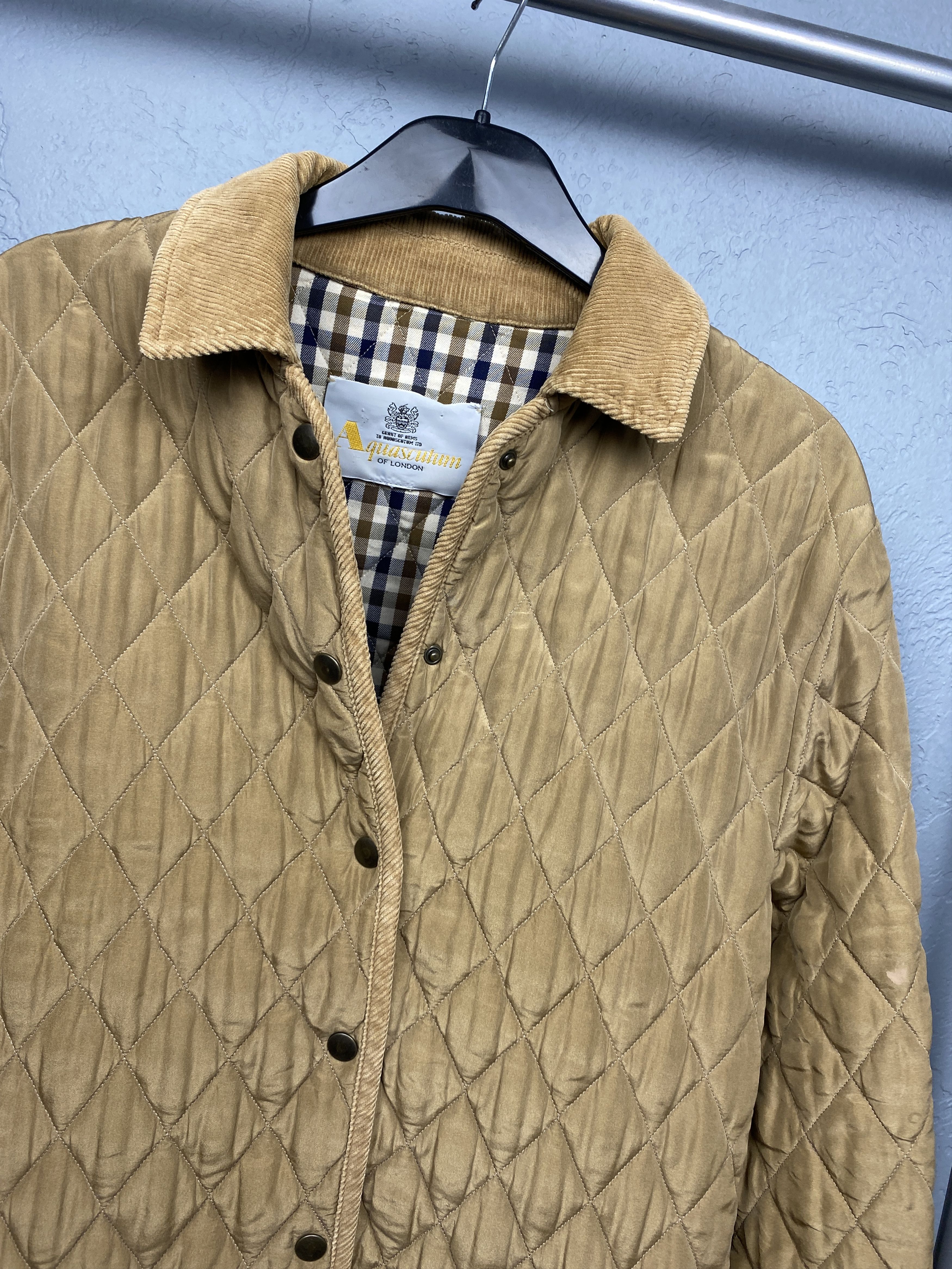 Aquascutum × Vintage Aquascutum Vintage Womens Quilted Jacket Size L / US 10 / IT 46 - 2 Thumbnail