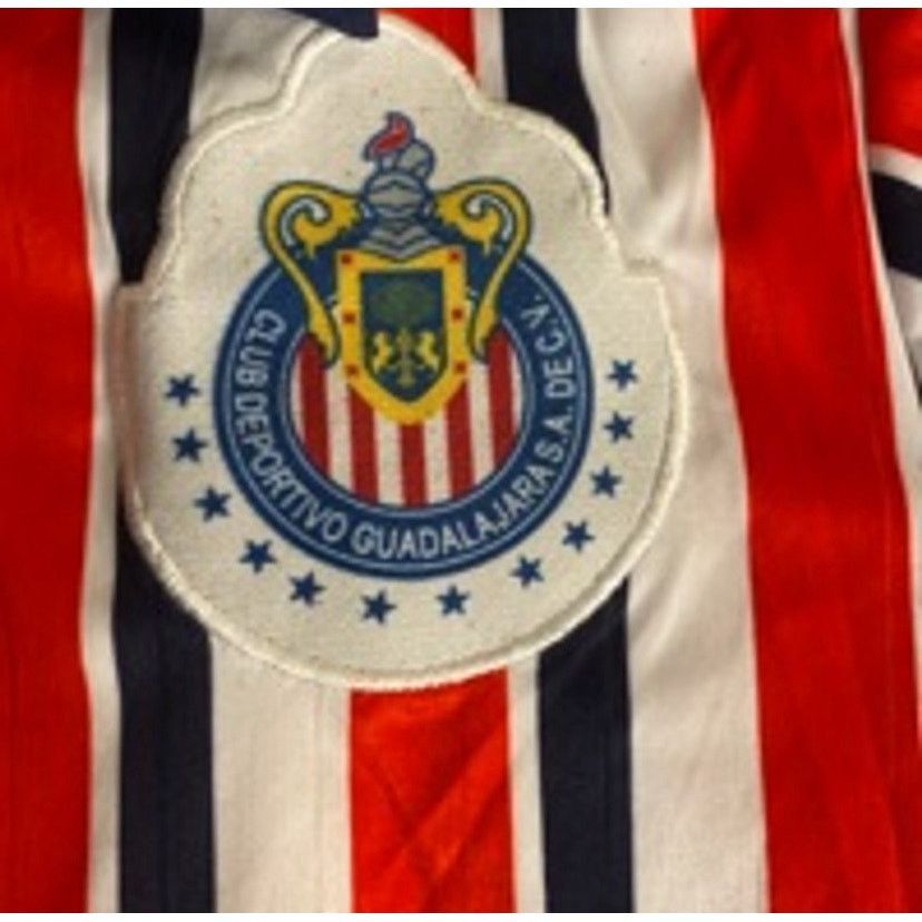 Vintage Chivas de Guadalajara Red White Striped Soccer Jersey M Size US M / EU 48-50 / 2 - 4 Thumbnail