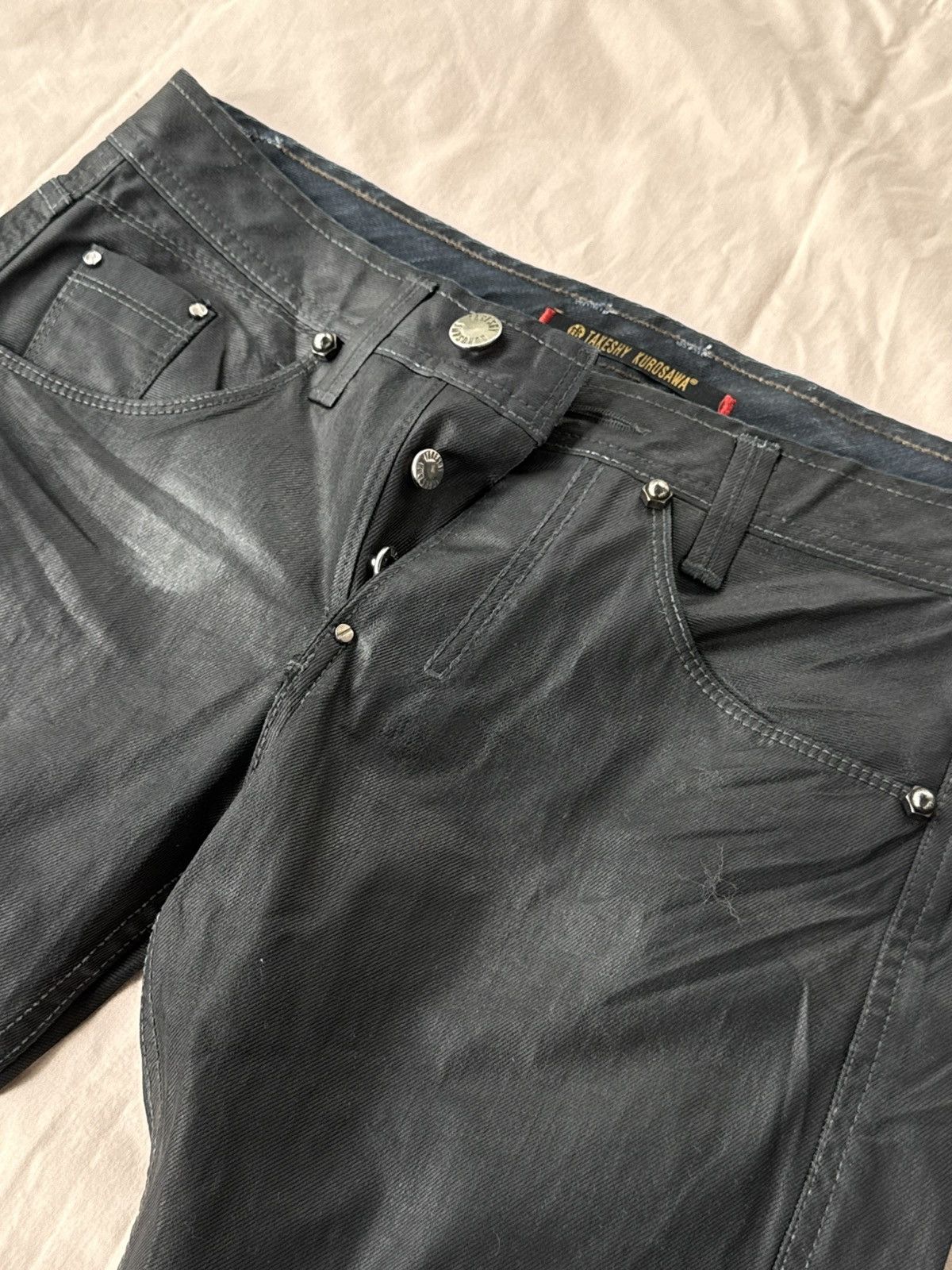 Takeshy Kurosawa Takeshy Kurosawa Black Straight Leg Denim Size US 34 / EU 50 - 1 Thumbnail