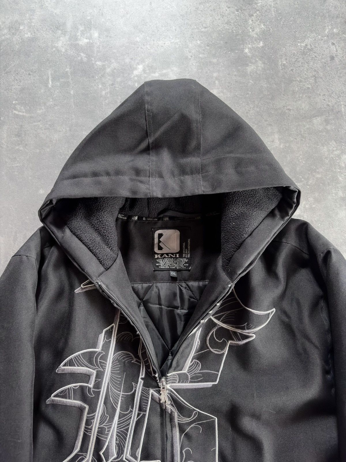 Karl Kani 00s Karl Kani Big Logo Baggy Hooded Bomber Jacket XXL Size US XXL / EU 58 / 5 - 7 Thumbnail
