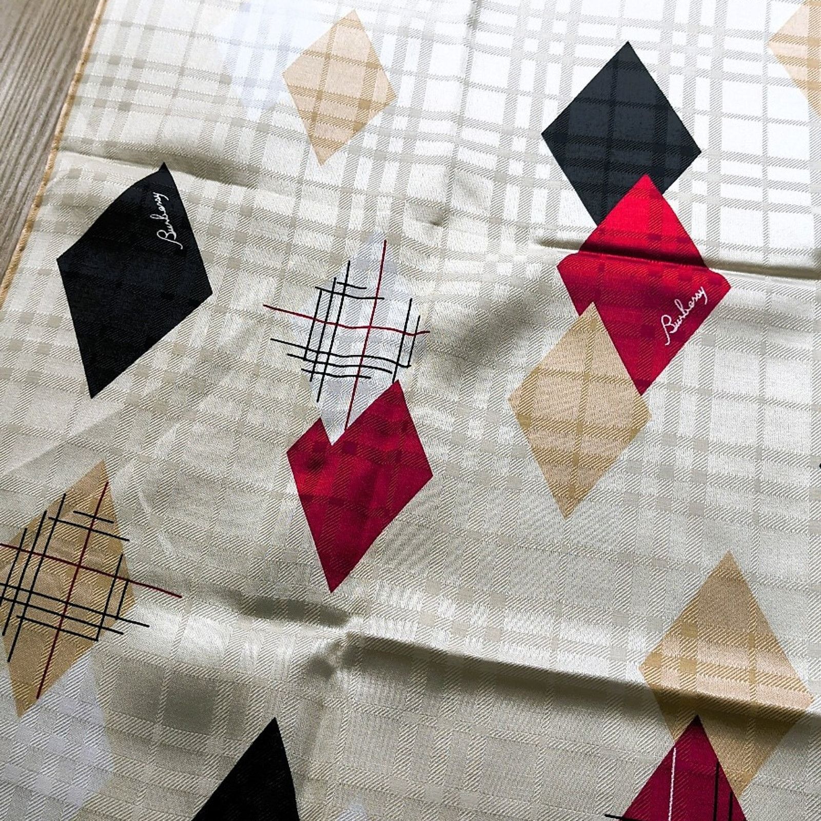 Burberry Burberry Nova Check Design - Silk Handkerchief Scarf Size ONE SIZE - 8 Thumbnail