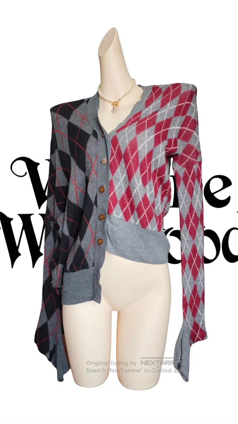 Vivienne Westwood Vivienne Westwood Diamond-shaped deformed sweater cardigan Size M / US 6-8 / IT 42-44 - 3 Thumbnail
