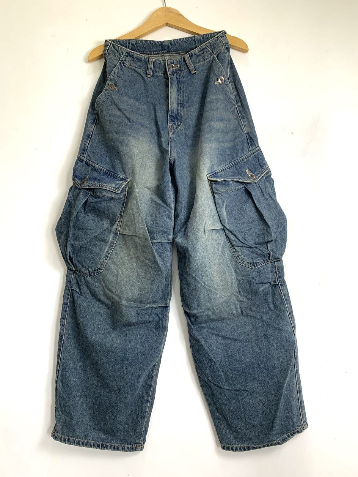 Japanese Brand Japanese brand Oot baggy denim cargo pants Size US 27 - 9 Thumbnail