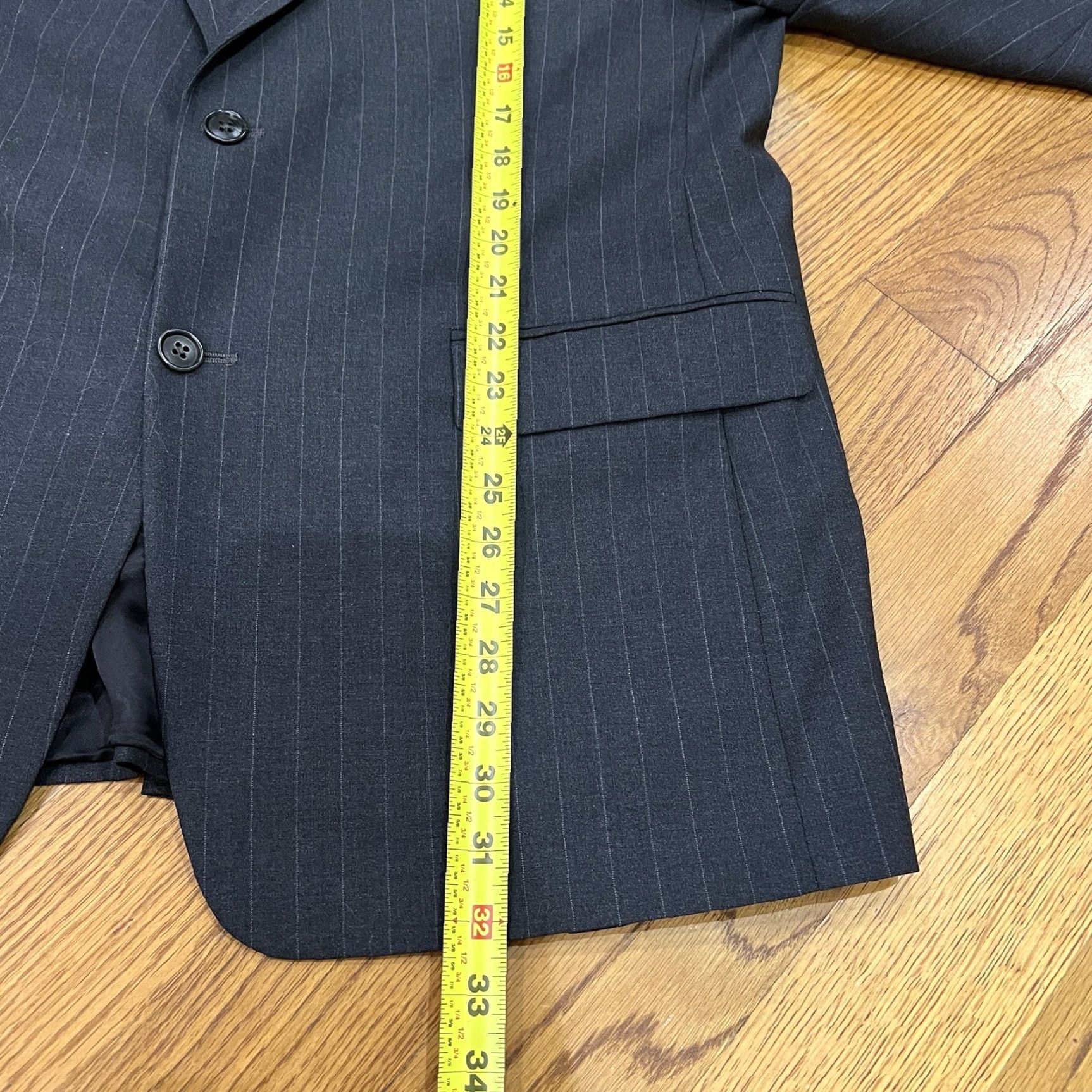Brooks Brothers BROOKS BROTHERS 346 Stretch Blazer Jacket Gray 42R Mens Regular Fit Peak Lapel Size 42R - 6 Thumbnail