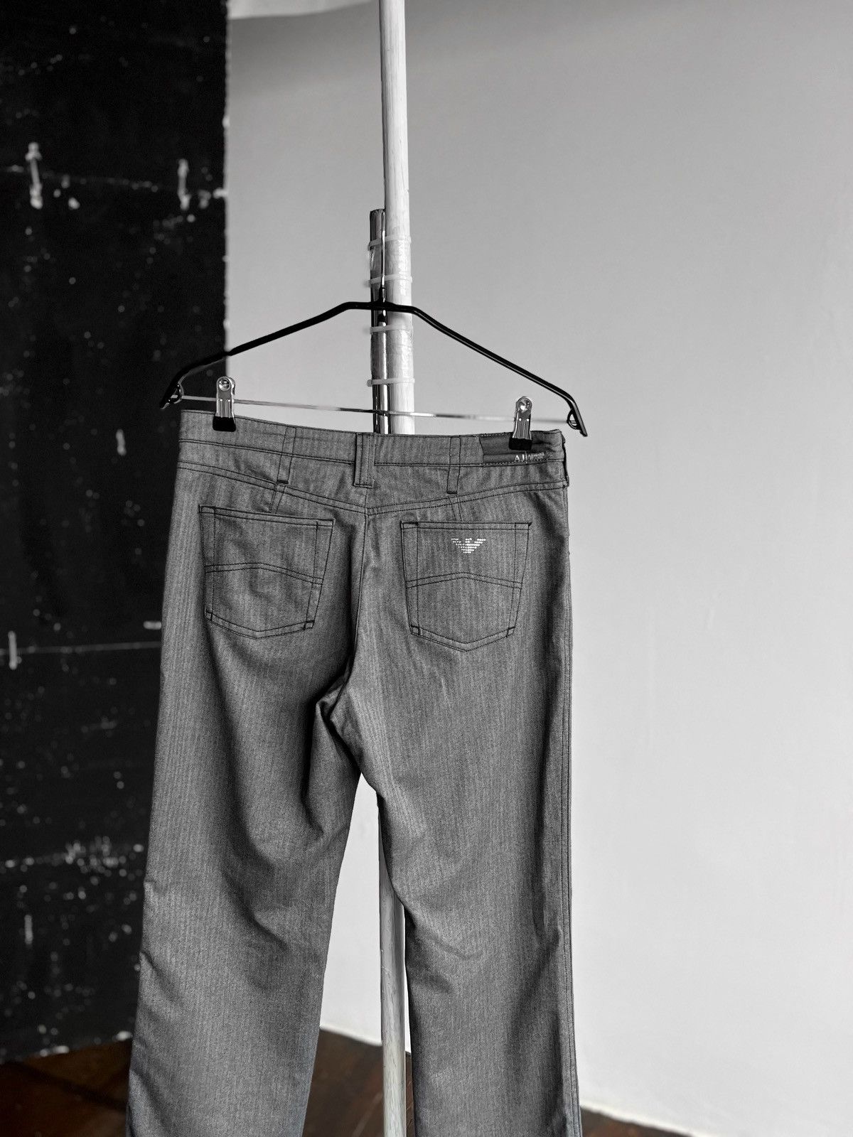 Armani × Emporio Armani Armani Jeans Women Gray Stretch Trouser Pants Zipper Closure Size 30" / US 8 / IT 44 - 4 Thumbnail