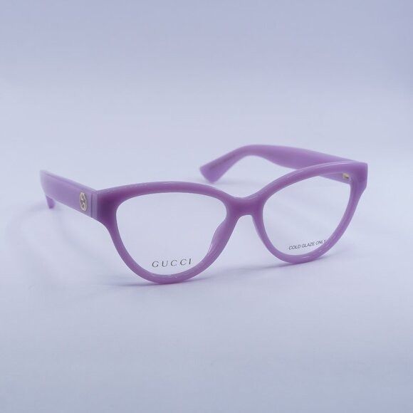 Gucci GG1581O 004 Eyeglasses Violet 55mm Cat Eye Frame