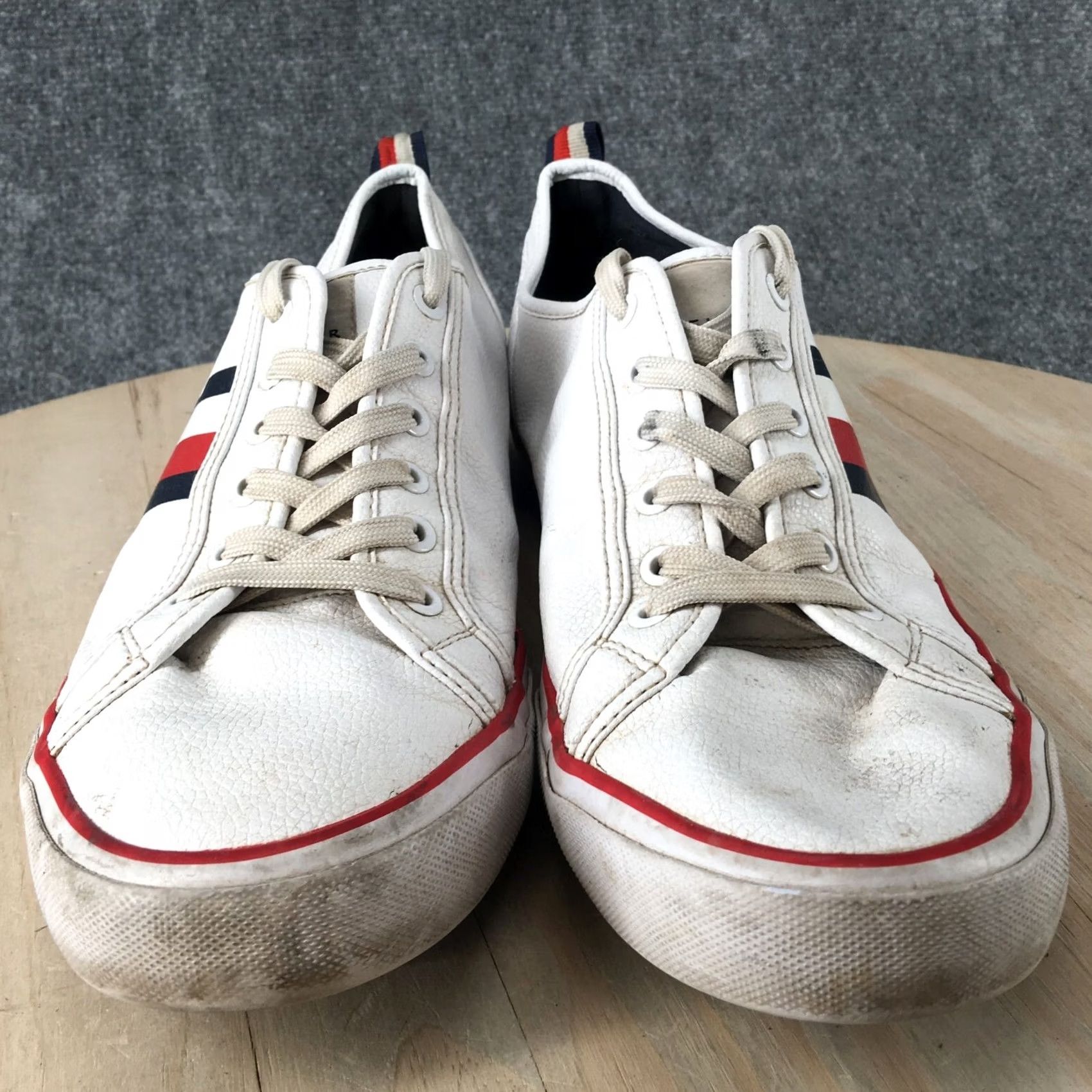 Tommy Hilfiger Tommy Hilfiger Shoes Mens 10.5 Low Top Sneaker White Faux Leather Lace Up Casual Size US L / EU 52-54 / 3 - 6 Thumbnail