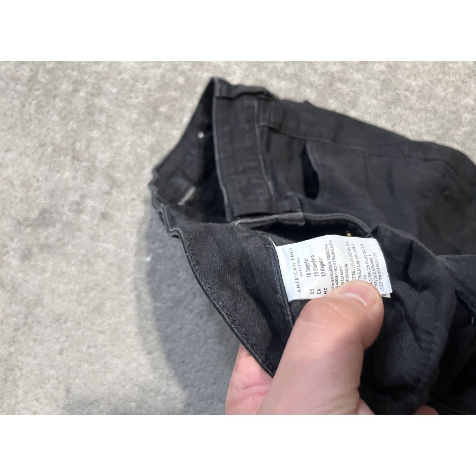 American Eagle Outfitters American Eagle Jegging Pants Black 10 Regular Solid Super Stretch Low Rise Womens Size 32" / US 10 / IT 46 - 7 Thumbnail