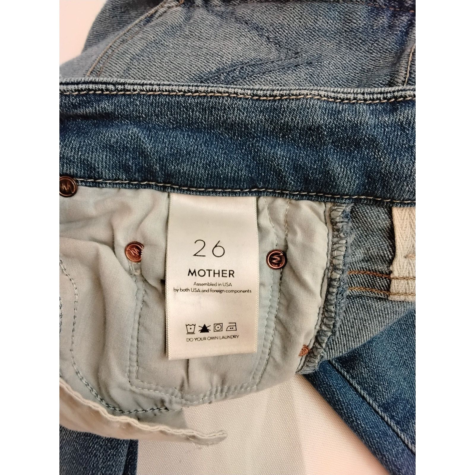 MOTHER Mother Jeans High Waisted Looker Ankle Fray Women's 26 Size 26" / US 2 / IT 38 - 10 Thumbnail