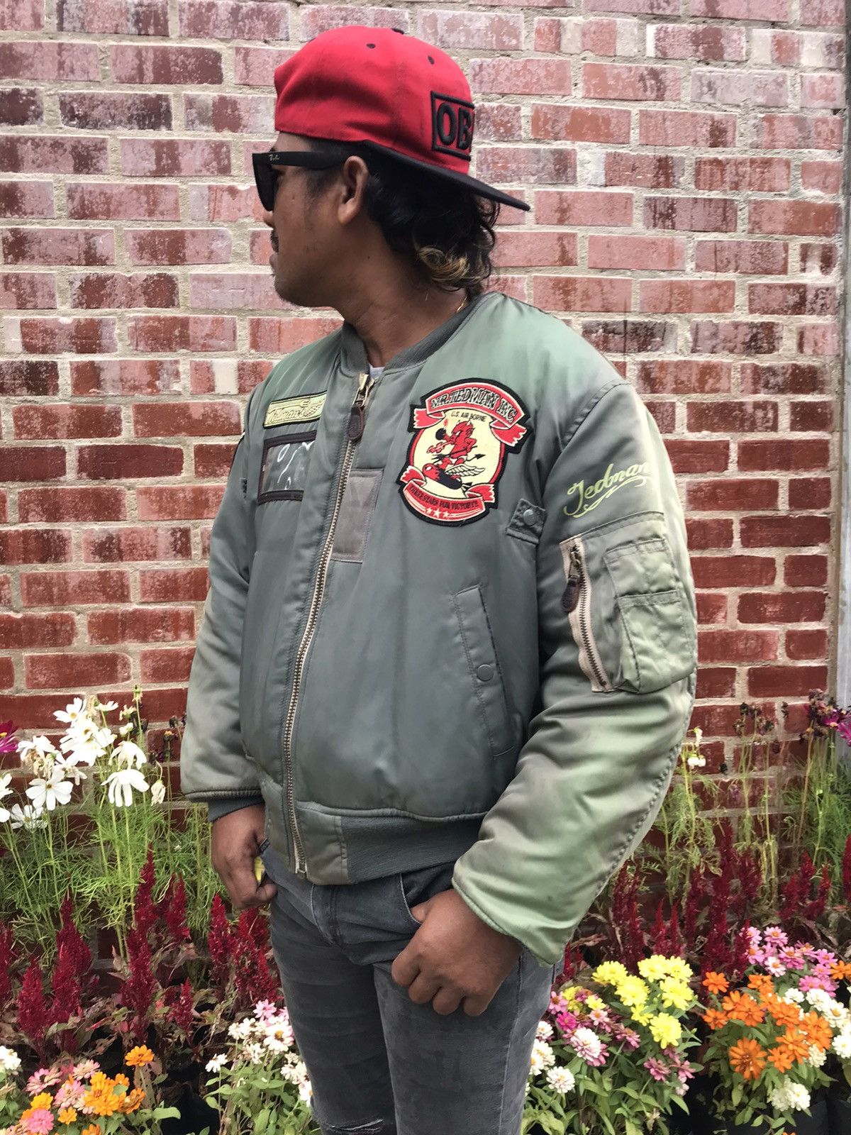 Tedman × Vintage Vintage Ted Man Embroidery Green Army Jacket Size US L / EU 52-54 / 3 - 19 Thumbnail