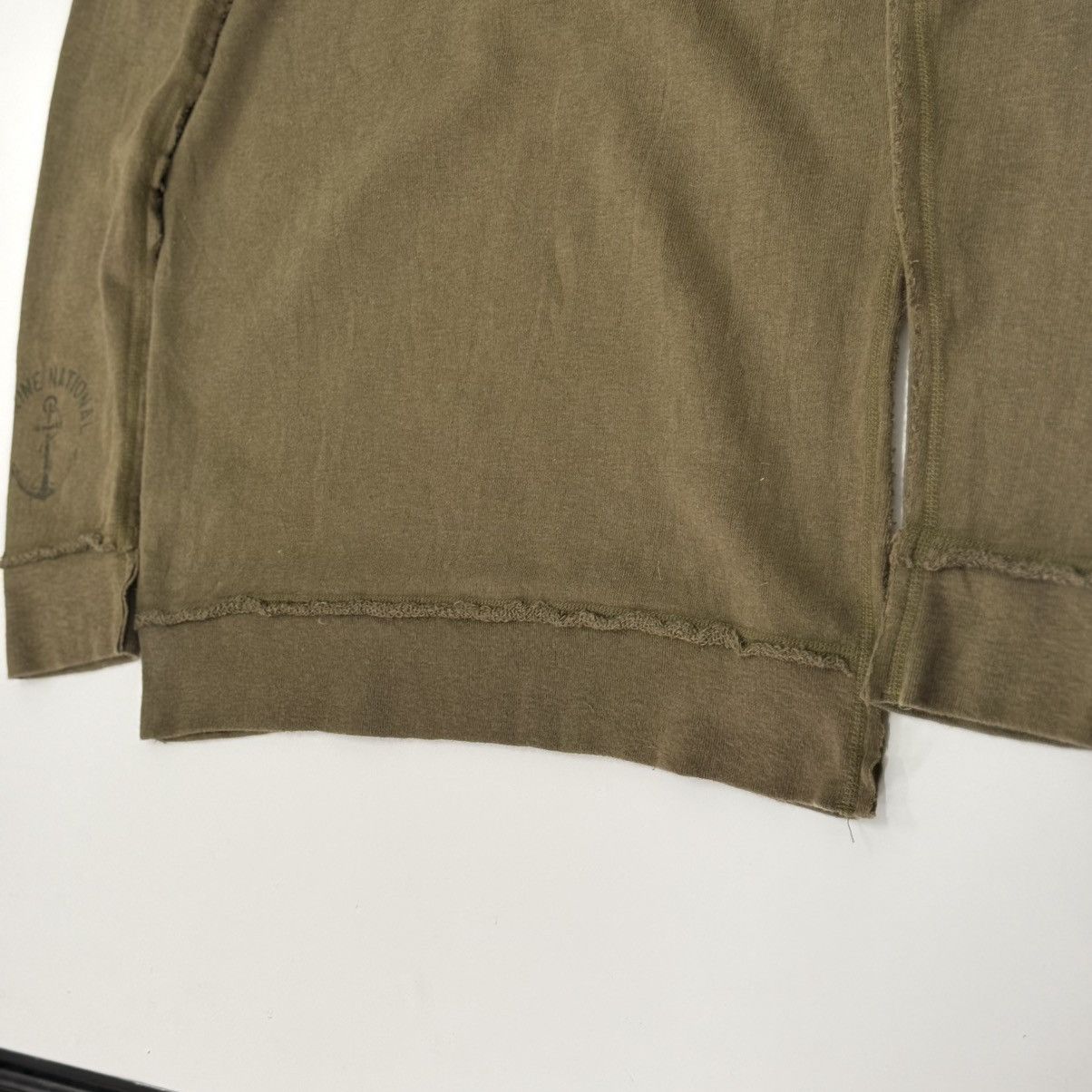 Japanese Brand ⚡️FITH WORKS Olive Raw Edge Sweat Japanese American Military Size US XS / EU 42 / 0 - 13 Thumbnail