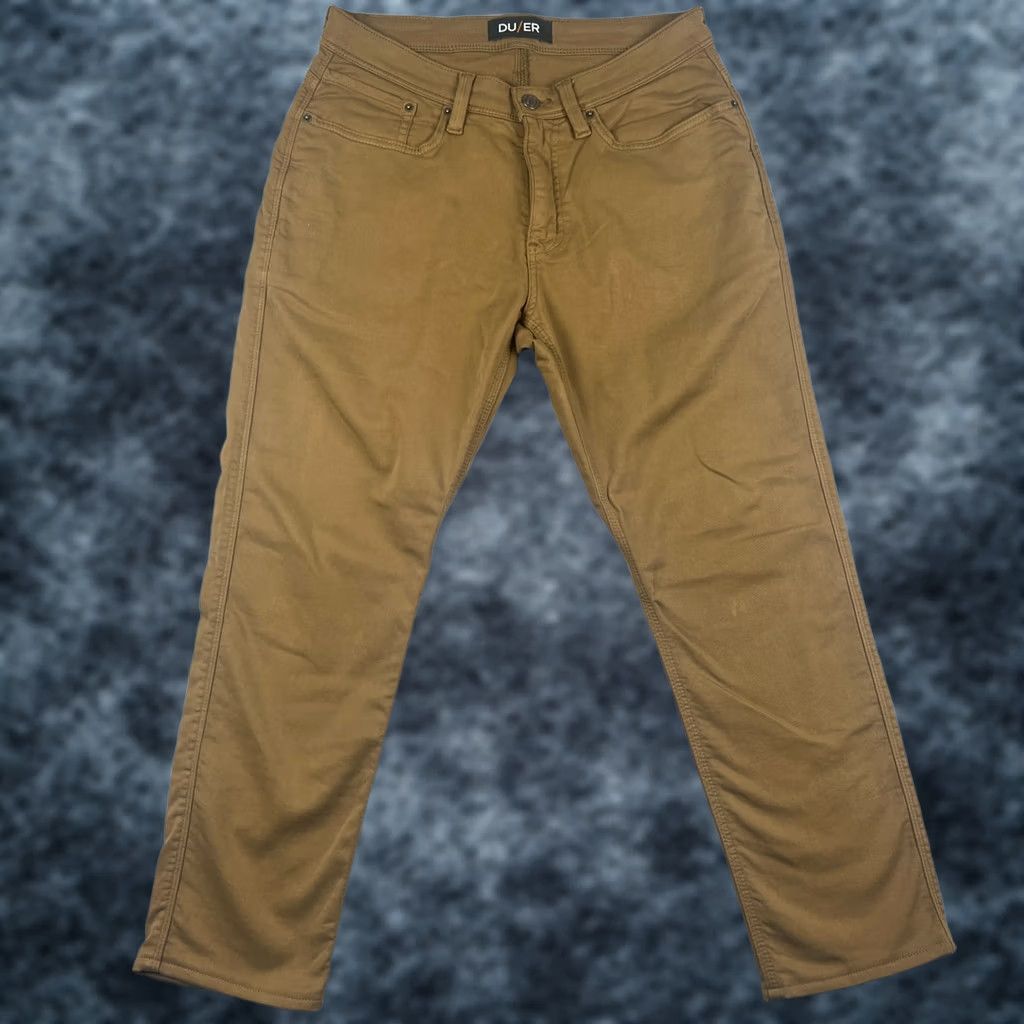DUER DUER DU/ER No Sweat N2X Relaxed Taper Pants Chino Stretch Beige 32x28 Mens Size US 32 / EU 48 - 1 Thumbnail
