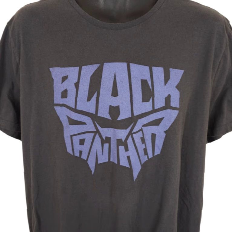 Vintage Black Panther T Shirt Mens XL Gray Marvel Comics Movie Promo Shirt Mens XL Gray Marvel Universe Graphic Print Short Sleeve Crew Neck Cotton 2020s Size US XL / EU 56 / 4 - 2 Thumbnail