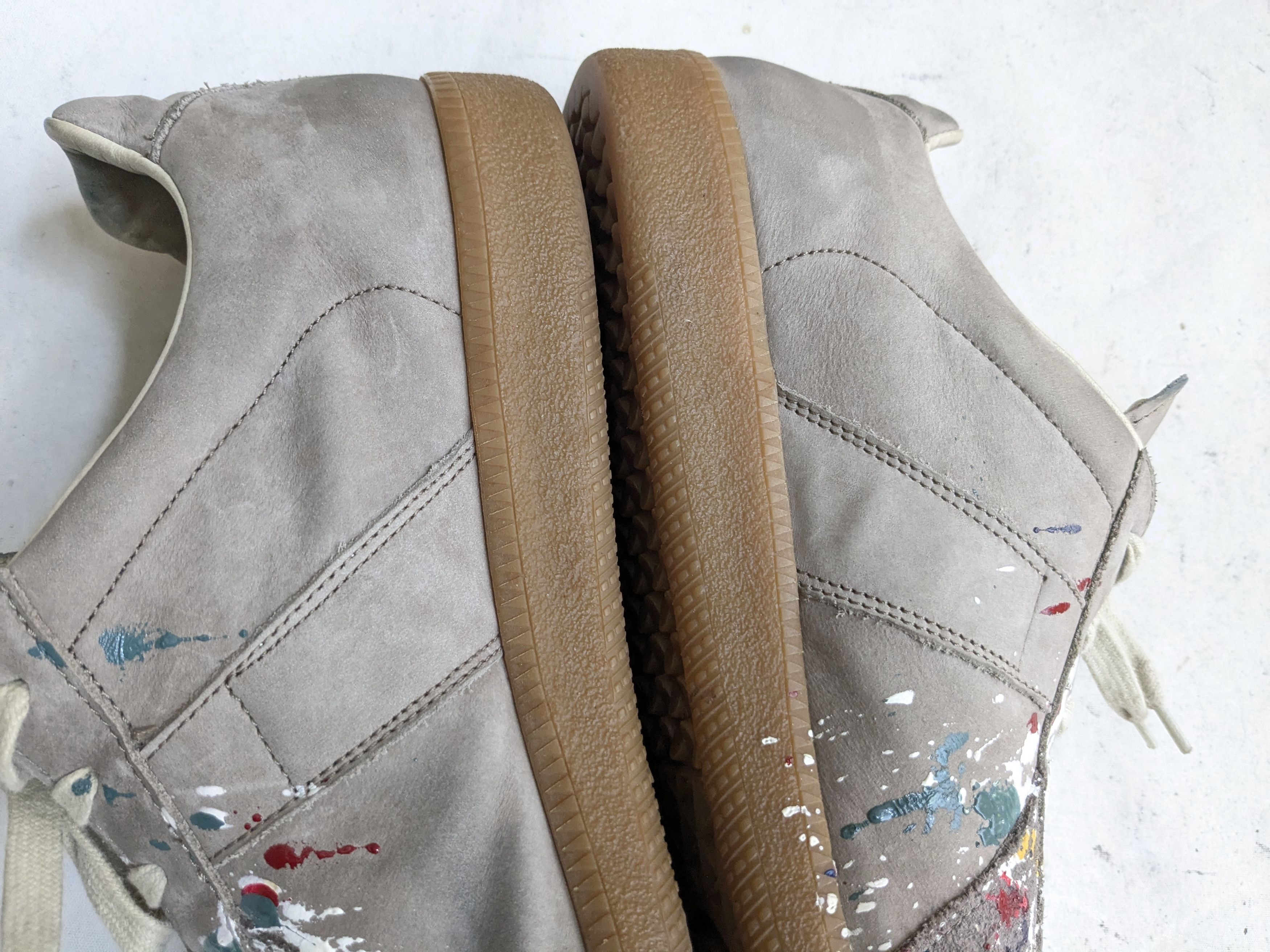 Maison Margiela Maison Margiela Replica GAT Gray Paint Splatter 12 45 Size US 12 / EU 45 - 13 Thumbnail