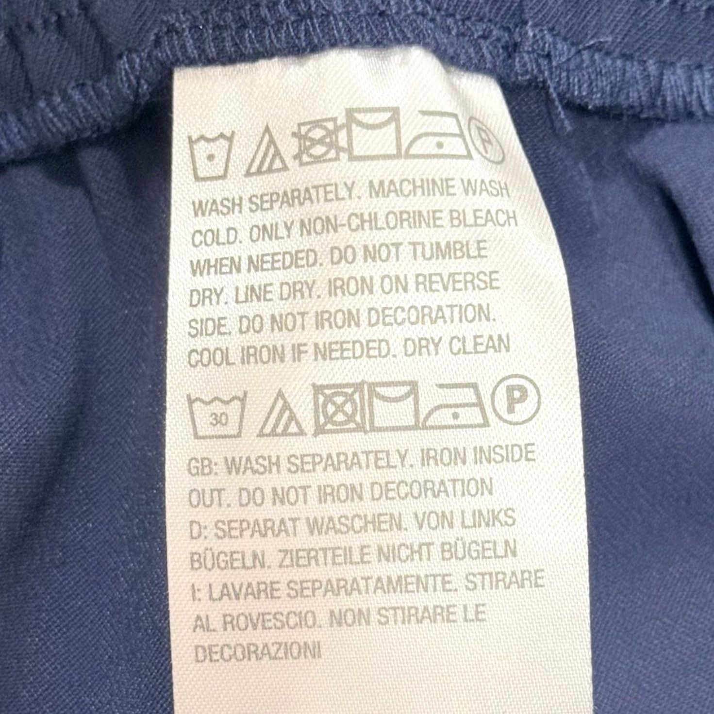 Vintage Belle Jogger Pants Navy Blue Elastic Waist Pull On 8 Women Casual Travel Relaxed Fit Pockets Front Flat Front Inseam 27in Size 30" / US 8 / IT 44 - 5 Thumbnail