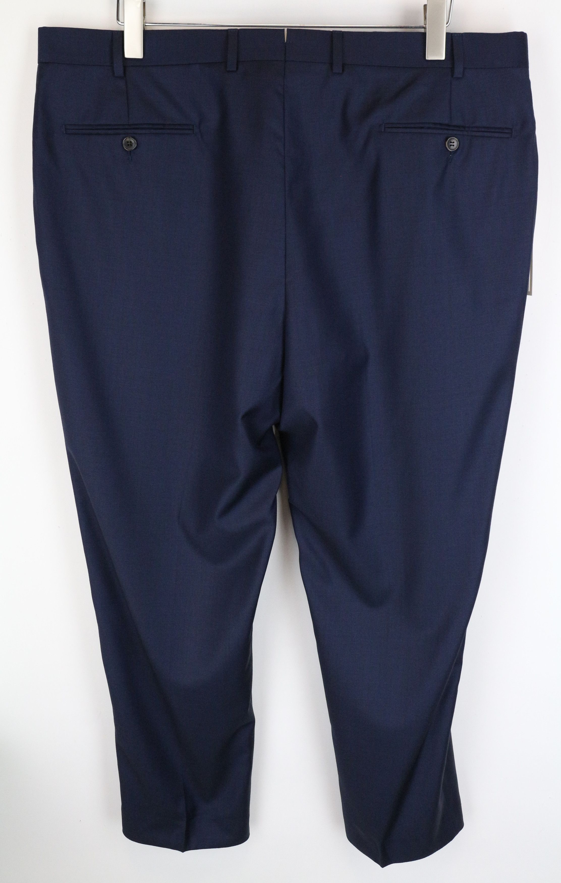 Suitsupply UK44S Pleated Classic Blue Wool Trousers 61393 Size 44S - 2 Thumbnail