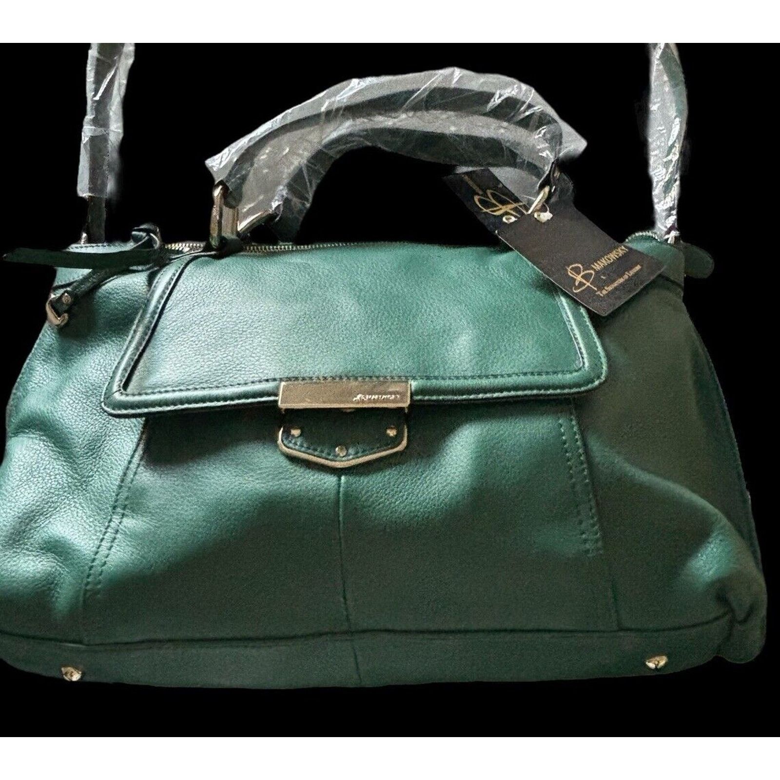 Other B Makowsky Green Lombard Crossbody Bag Leather MSRP $298 New Size ONE SIZE - 2 Thumbnail