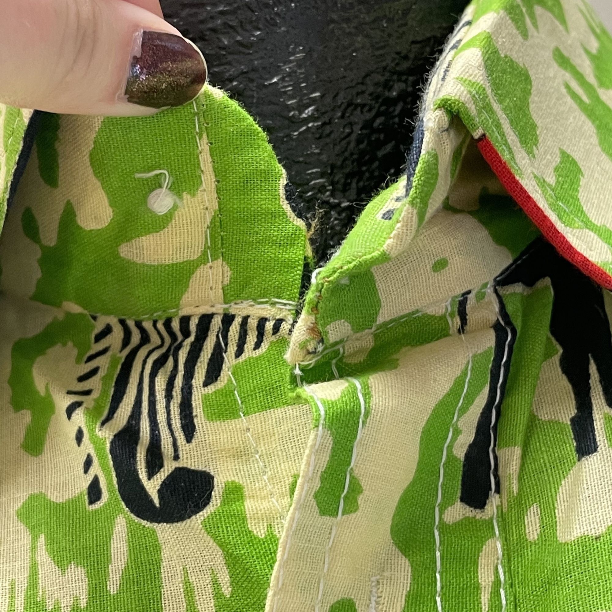 Other Vtg Custom AFRICAN TRIBAL Print ZULU Women WILDLIFE Shirt Size US L / EU 52-54 / 3 - 8 Thumbnail