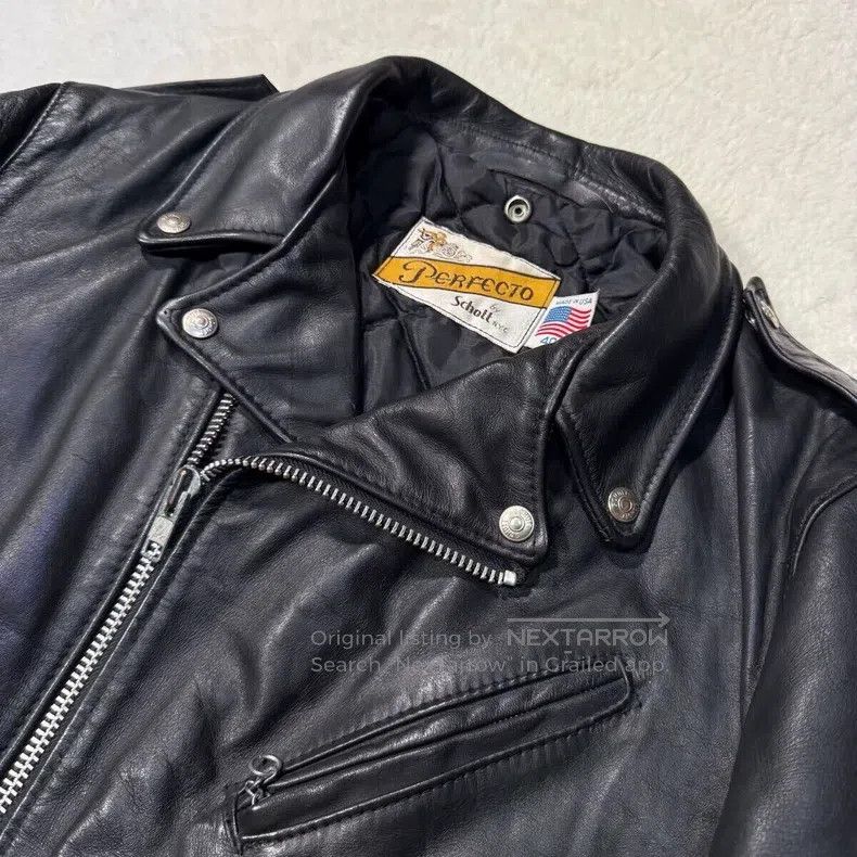 Schott Schott Cable-stayed leather jacket, heavy cowhide Size US L / EU 52-54 / 3 - 3 Thumbnail