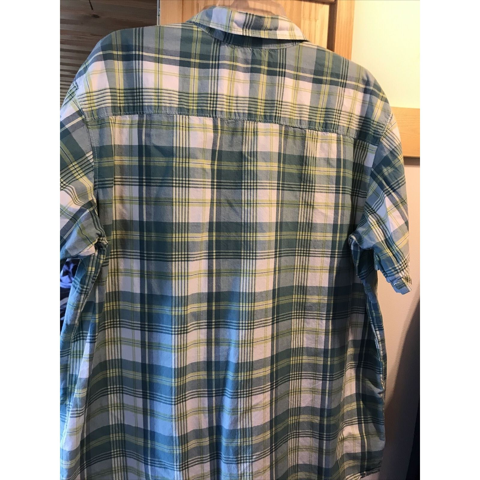 Columbia Columbia Men’s XL Blue Green Plaid SS Button Up Cotton Shirt Size US XL / EU 56 / 4 - 13 Thumbnail