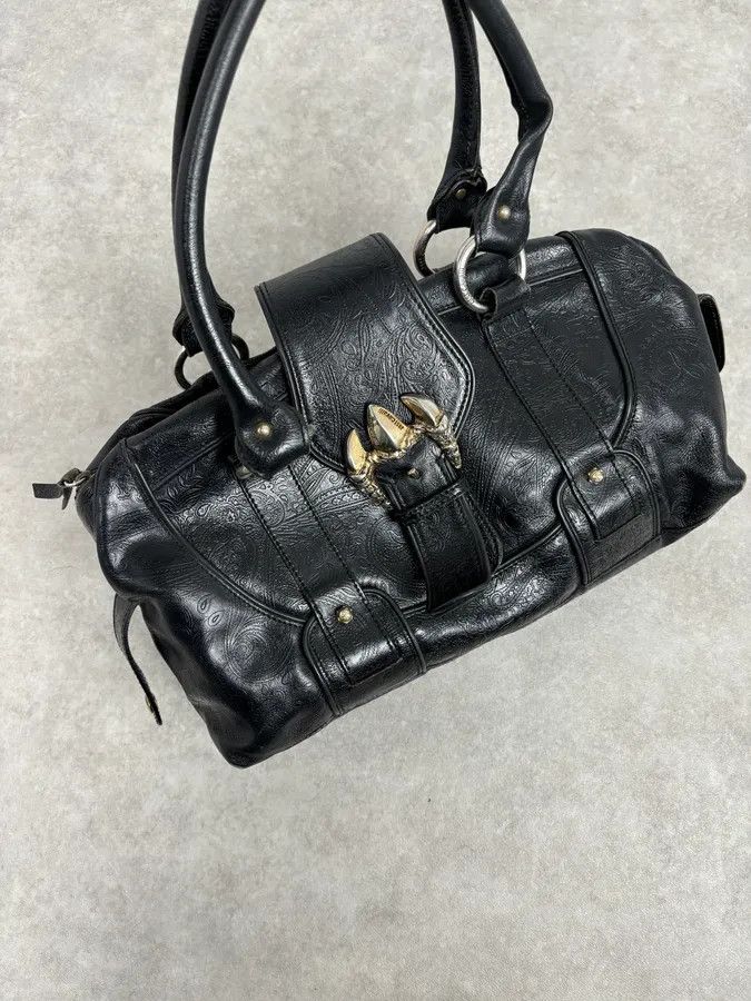 Just Cavalli AW2008 Cavalli Black Leather Winged Claw Lock Shoulder Bag Size ONE SIZE - 8 Thumbnail