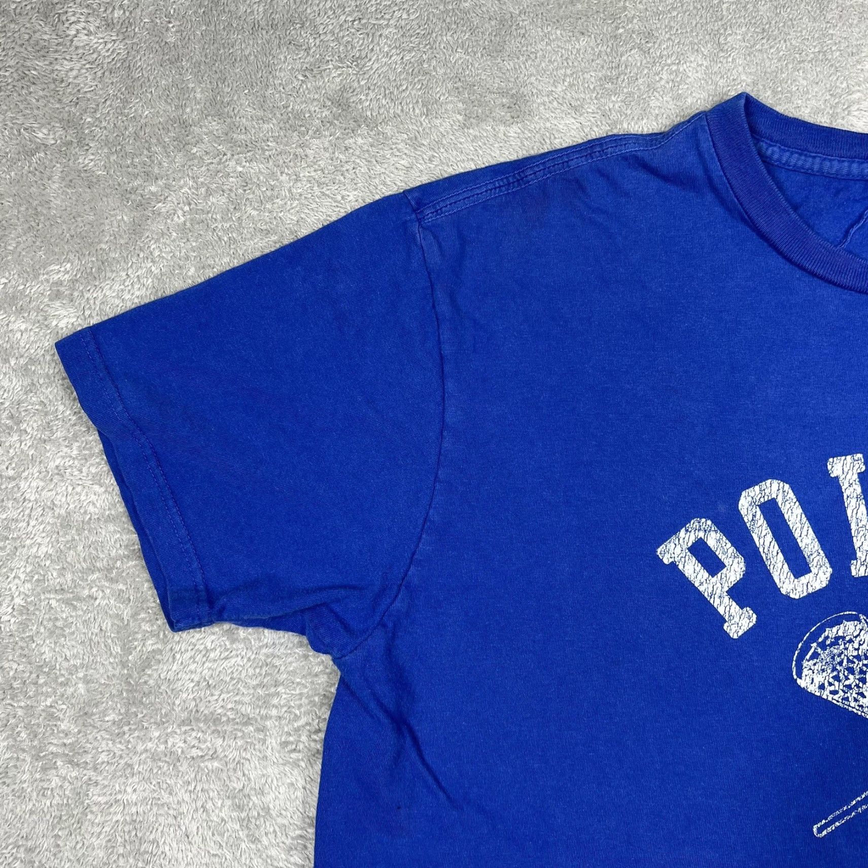 Polo Ralph Lauren VINTAGE Polo Ralph Lauren Logo Lacrosse Stick T-Shirt Royal Blue Mens Large Short Sleeve Polo Shirt Graphic Print Size US L / EU 52-54 / 3 - 4 Thumbnail