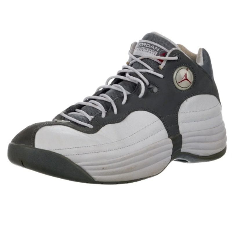 Jordan Sneakers Team 1 Air Leather Gray/White Sz 11