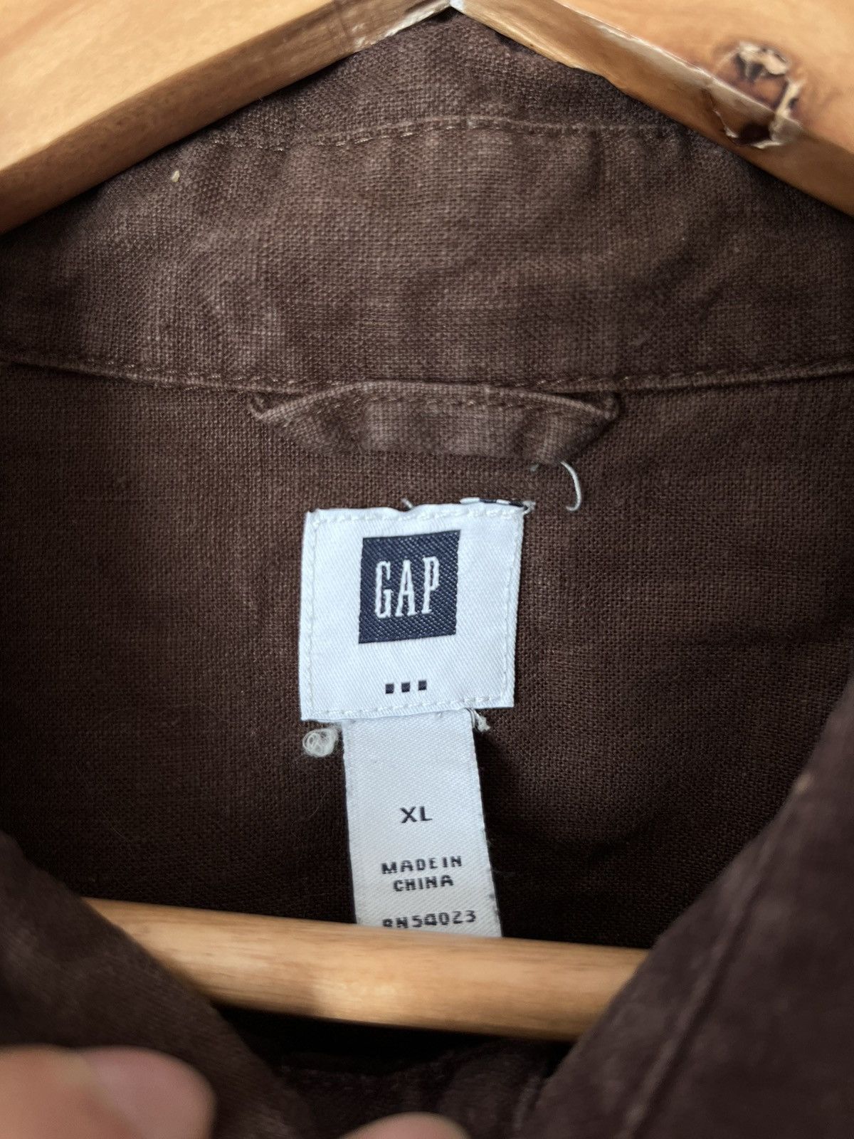 Gap Vintage Gap Brown Linen Short Sleeve Shirt Button Up Size US XL / EU 56 / 4 - 4 Thumbnail