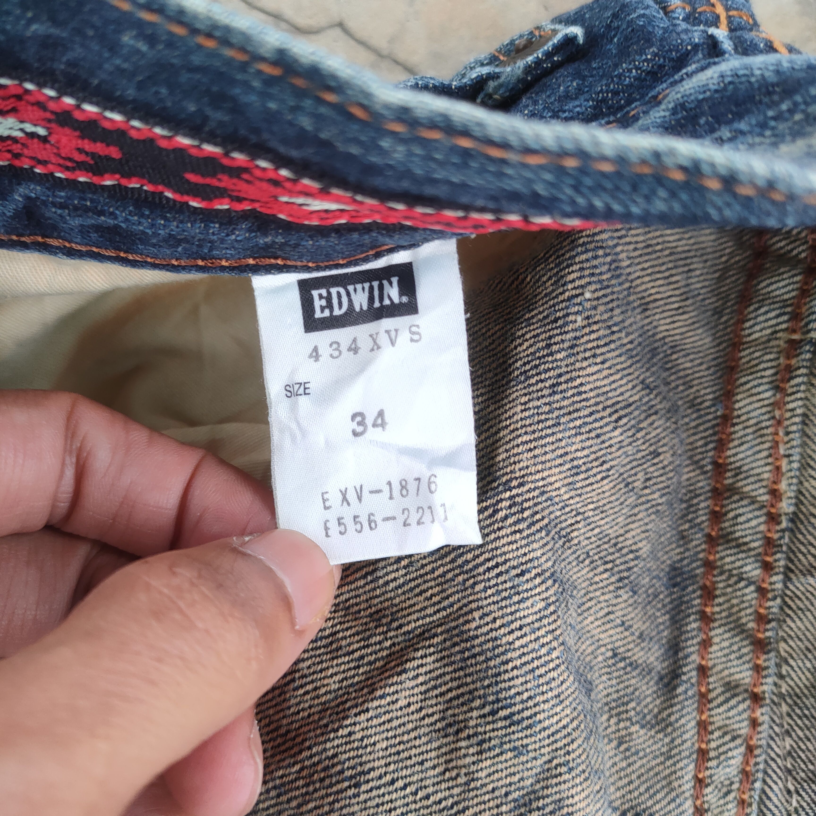 Edwin W36 VINTAGE EDWIN XV MUD WASHED RIPPED JEANS DENIM PANTS Size US 36 / EU 52 - 14 Thumbnail