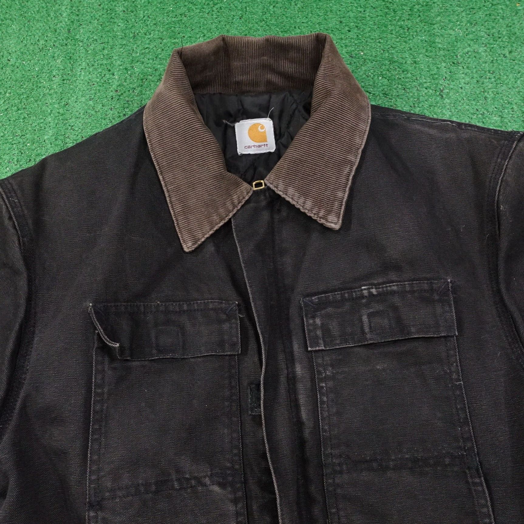 Carhartt VINTAGE CARHARTT JACKET XL BLACK FULL ZIP QUILT LINED DUCK CANVAS MENS Size US XL / EU 56 / 4 - 2 Thumbnail