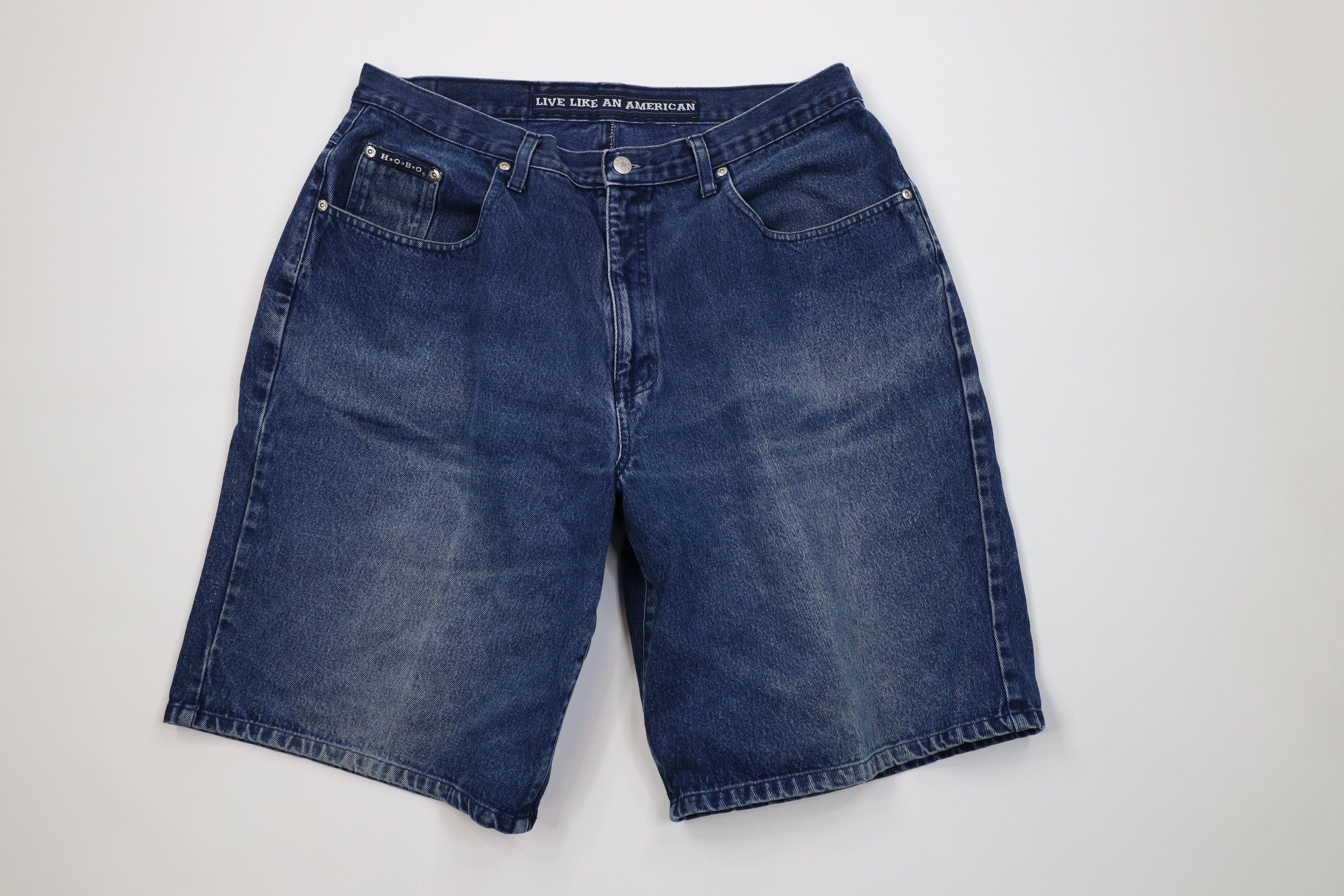 Vintage Vintage 90s Y2K Streetwear Fit Denim Jean Shorts Jorts Blue Size US 36 / EU 52 - 1 Thumbnail