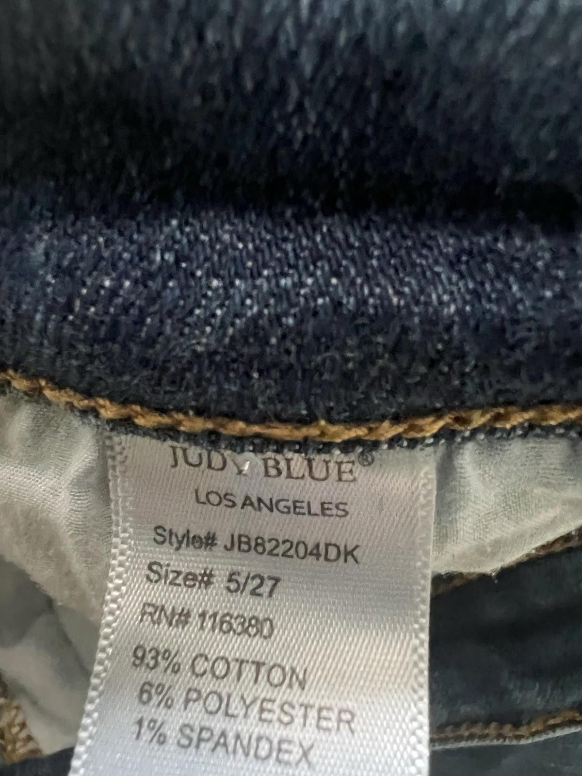 Designer Judy Blue Slim Fit Jeans mid rise size 5 27 distressed Size 27" / US 4 / IT 40 - 10 Thumbnail