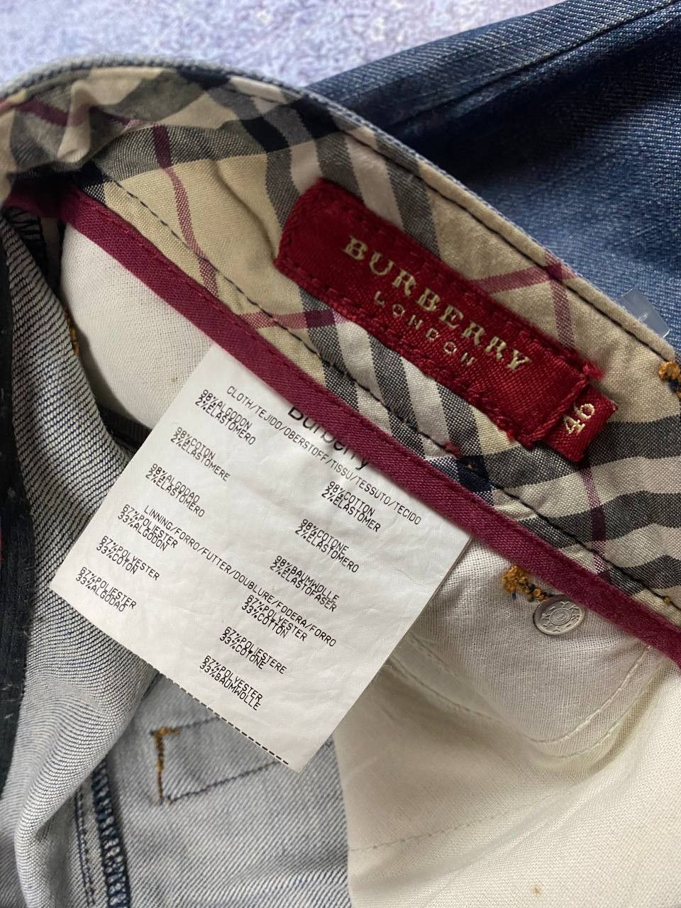 Burberry 🔥VINTAGE BURBERRY BRIT BAGGY JEANS PANTS Y2K Size US 30 / EU 46 - 4 Thumbnail