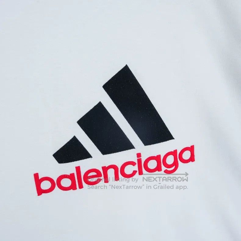 Balenciaga Balenciaga Adidas White Short Sleeve Size US S / EU 44-46 / 1 - 3 Thumbnail