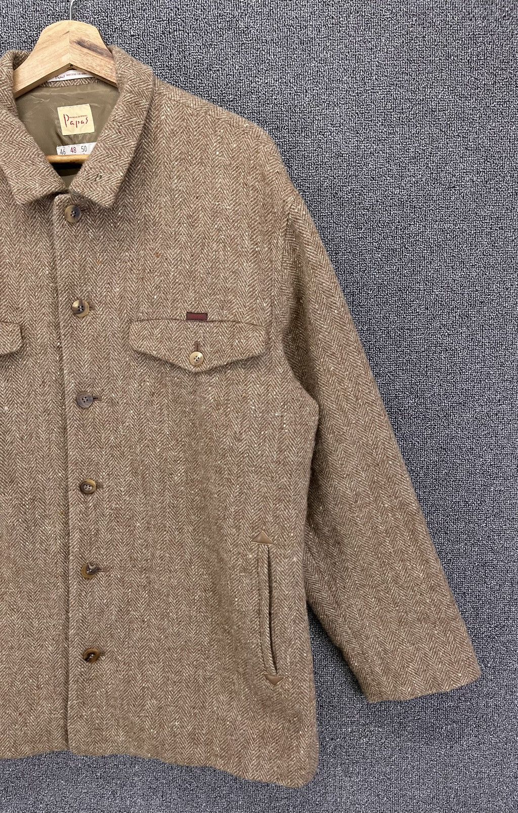 Issey Miyake × Japanese Brand Vintage Issey Miyake Papas Wool Button Up Jacket Size US M / EU 48-50 / 2 - 4 Thumbnail