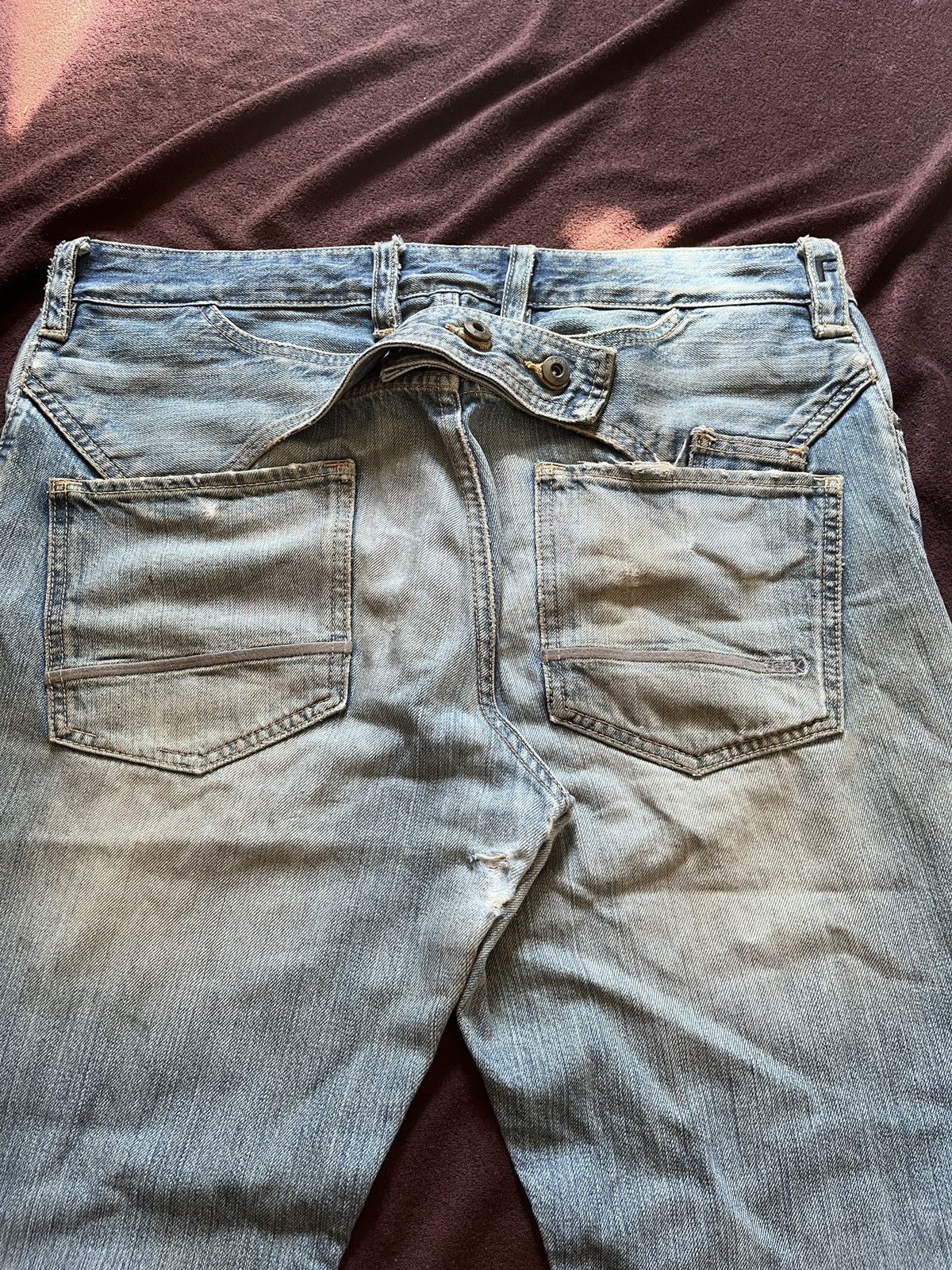 FCUK Fcuk Jeans Buckle Back Stonewash Size US 34 / EU 50 - 4 Thumbnail