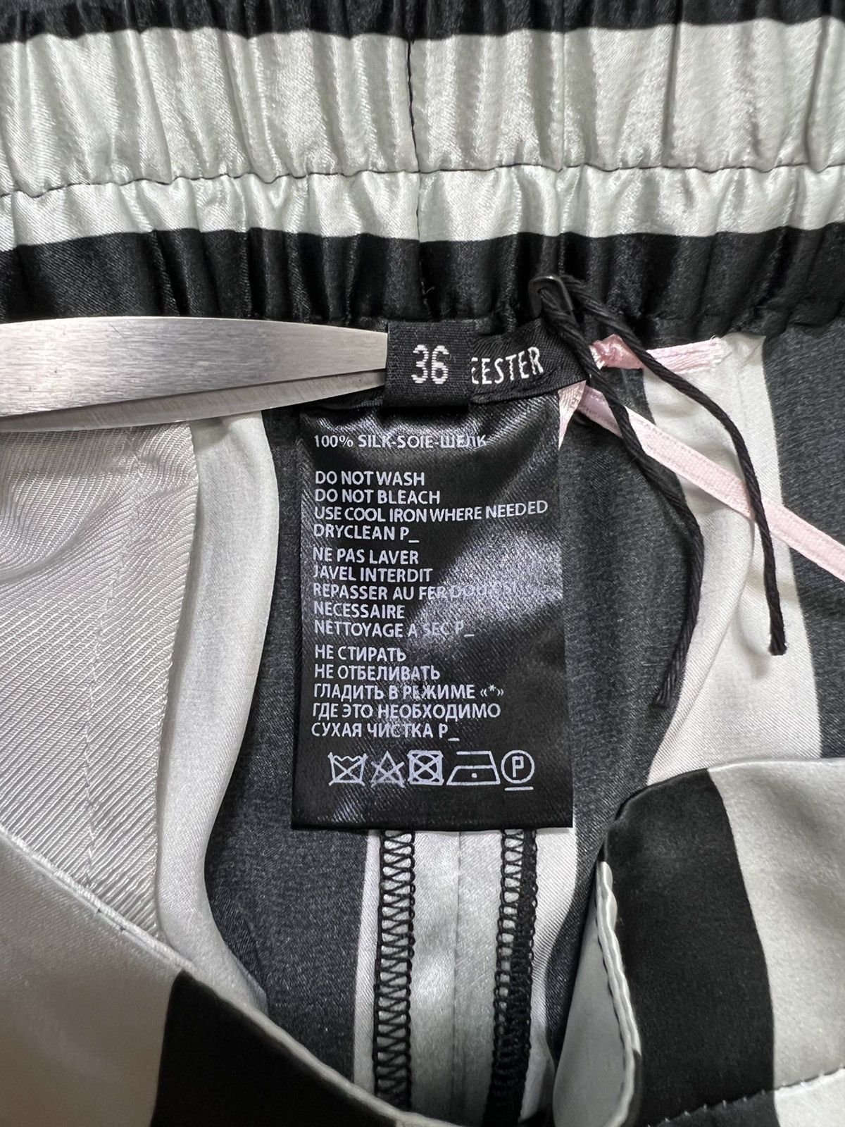 Ann Demeulemeester Ann Demeulemeester - F/W ‘15 - Stripe Silk Trouser Size 28" / US 6 / IT 42 - 10 Thumbnail